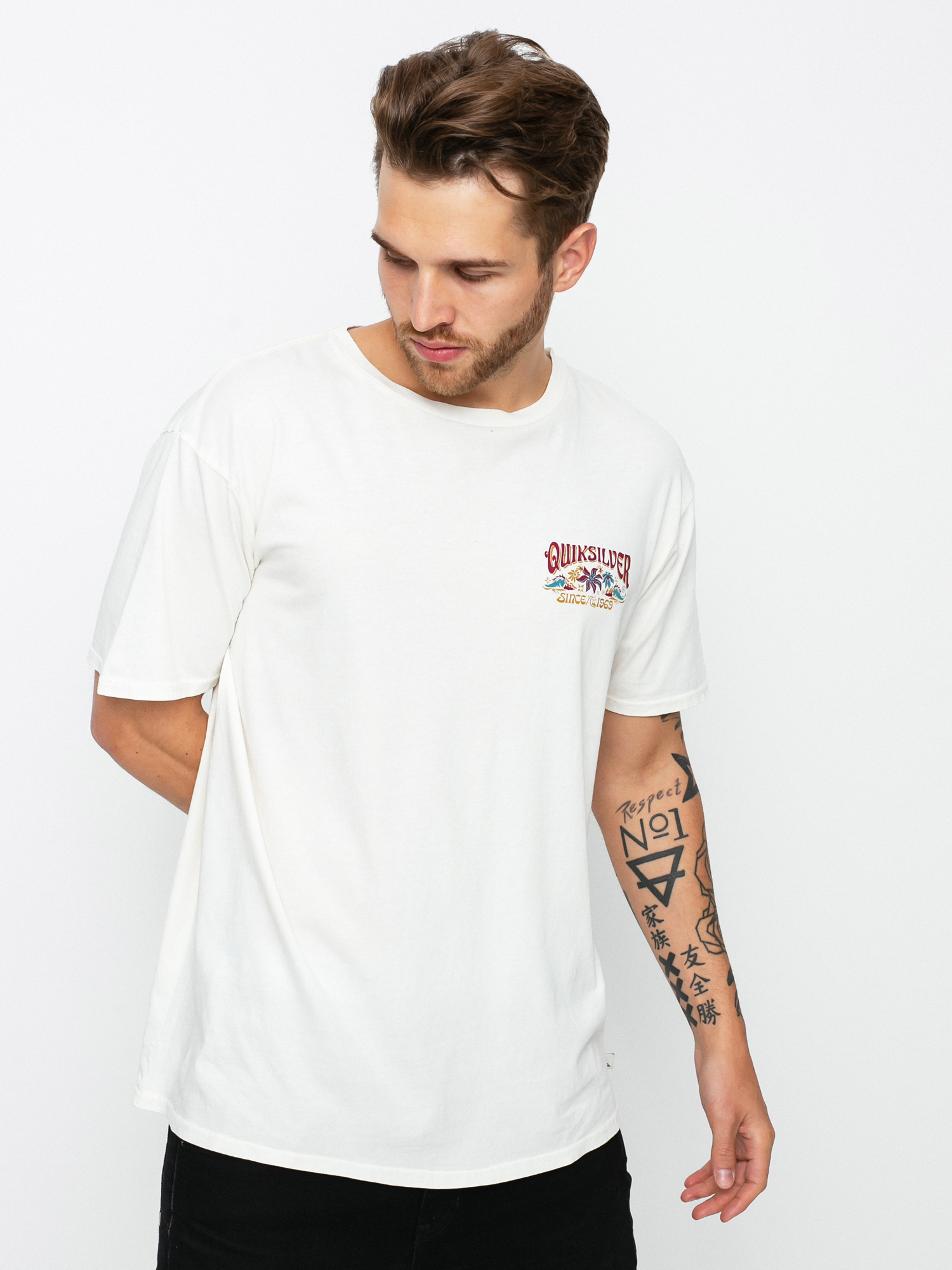 T-shirt Quiksilver Baja Road (antique white)