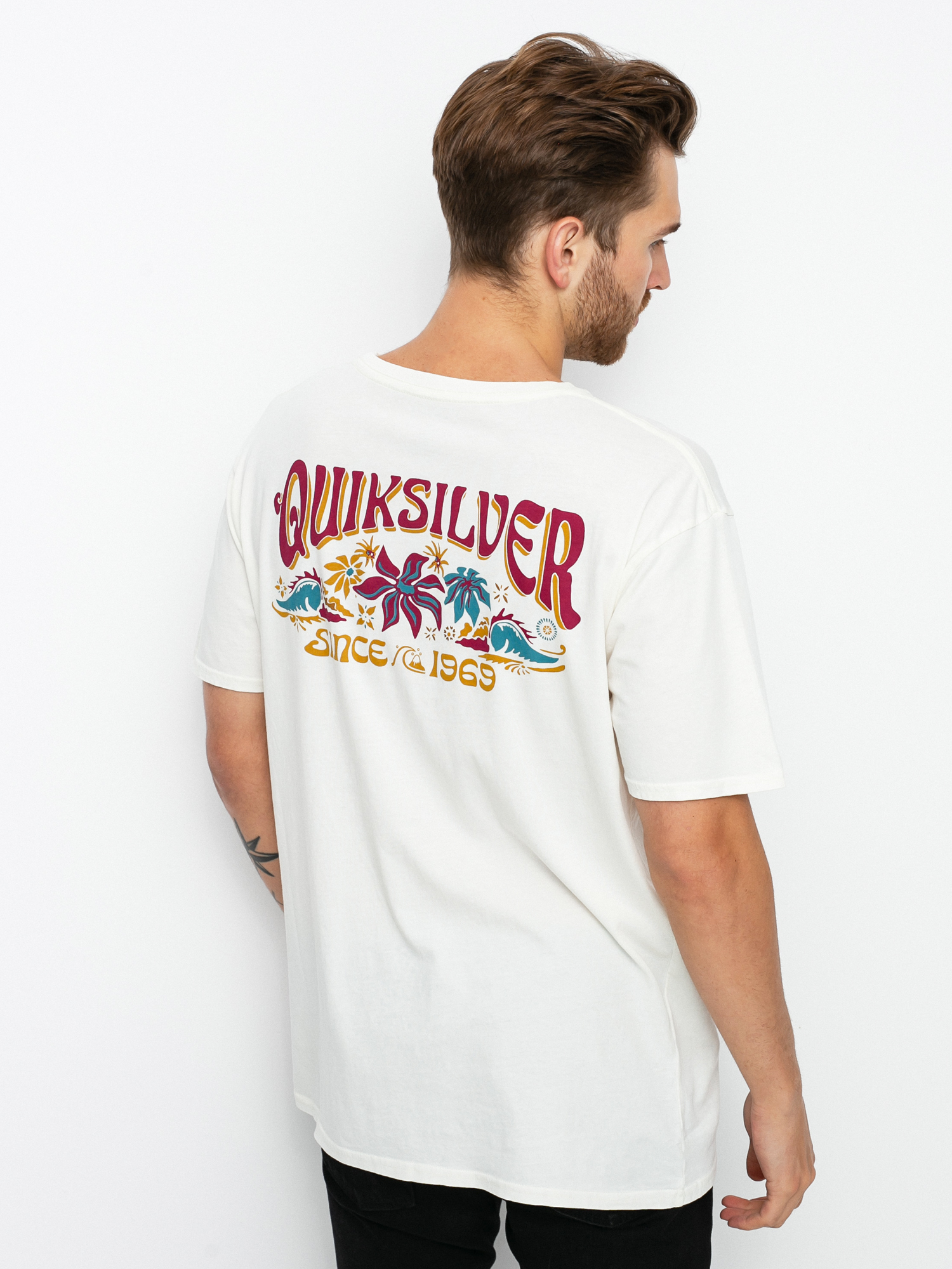 T-shirt Quiksilver Baja Road (antique white)