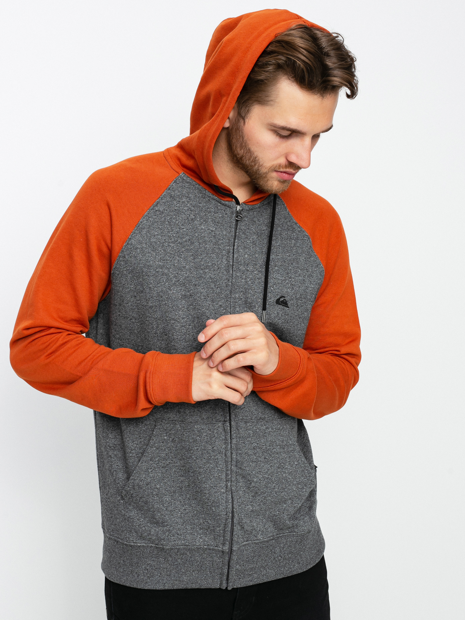 Bluza z kapturem Quiksilver Essentials Raglan ZHD (dark grey heather)