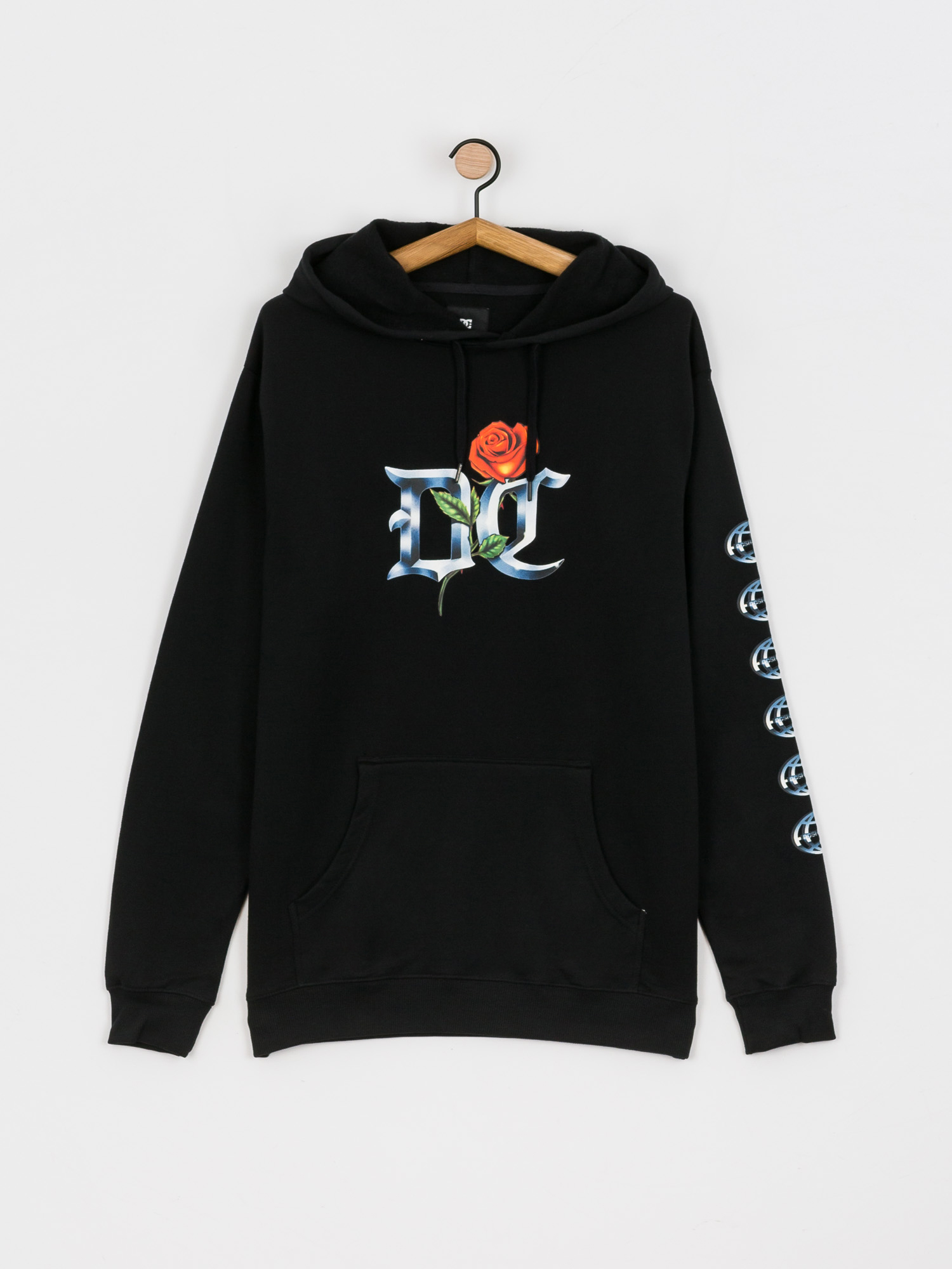 Bluza z kapturem DC Chrome Rose (black)