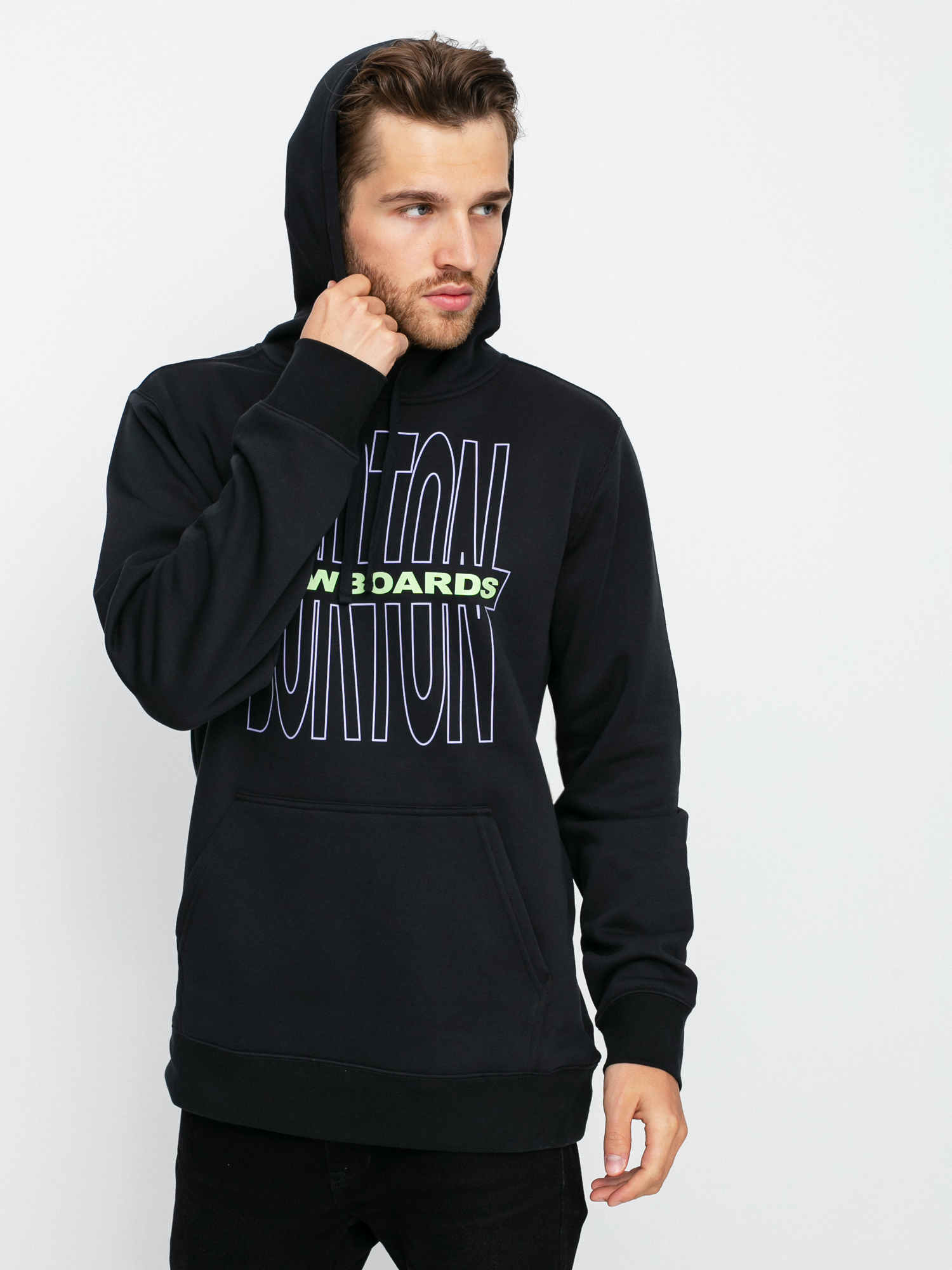 Bluza z kapturem Burton Farrington Pullover HD (true black)