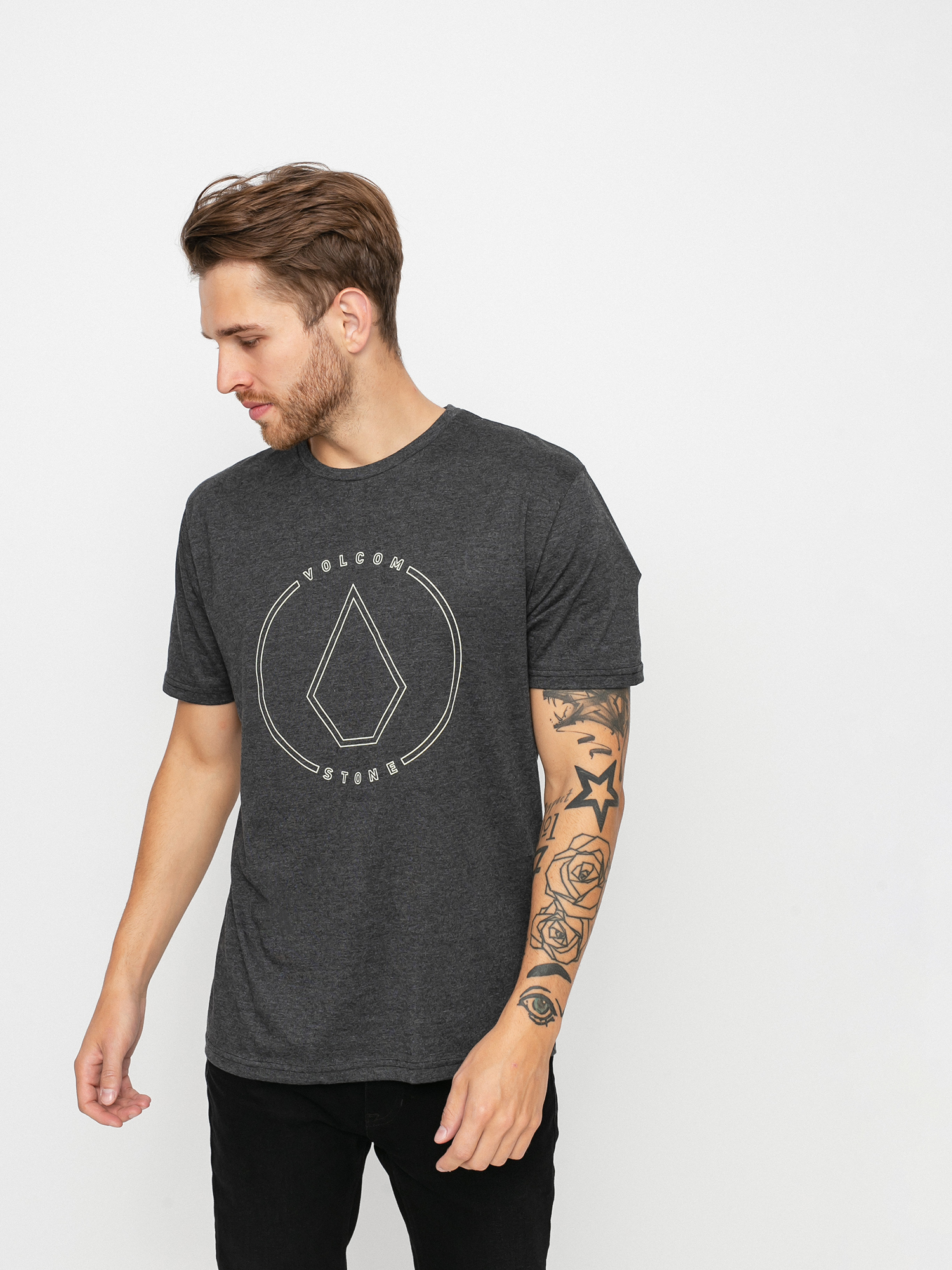 T-shirt Volcom Rim Stone Hth (heather black)