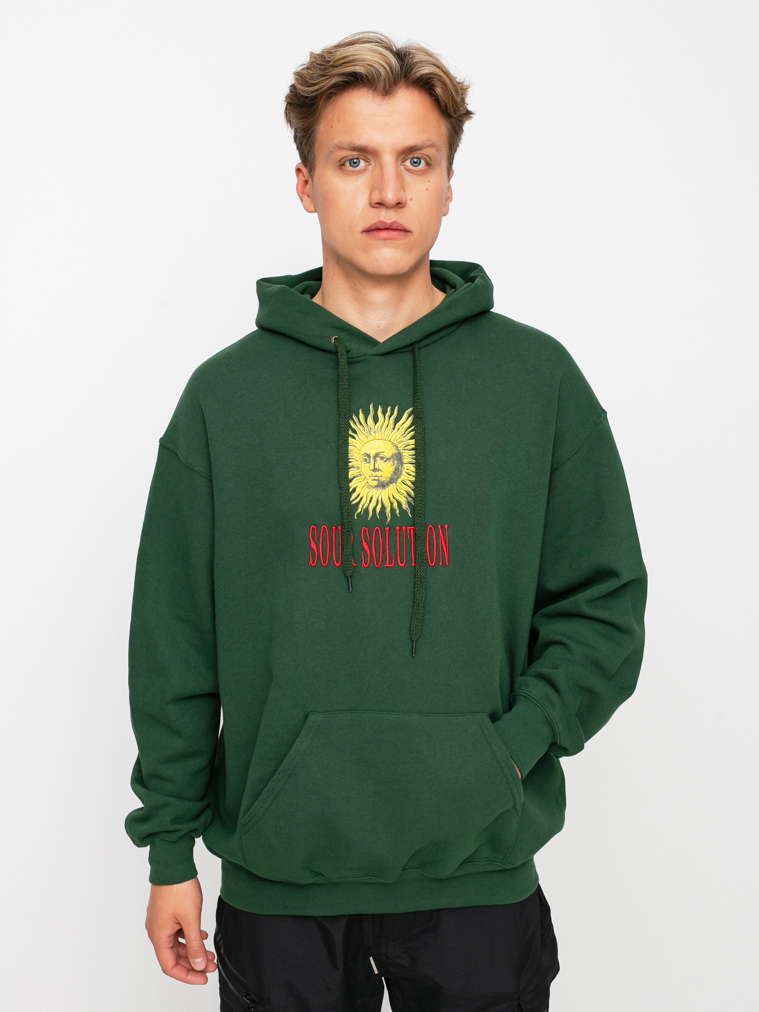 Bluza z kapturem Sour Solution Sun Solution (forest green)