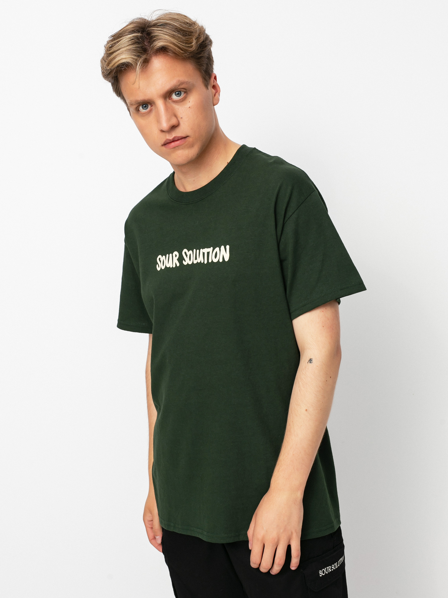 T-shirt Sour Solution Doodle (forest green)