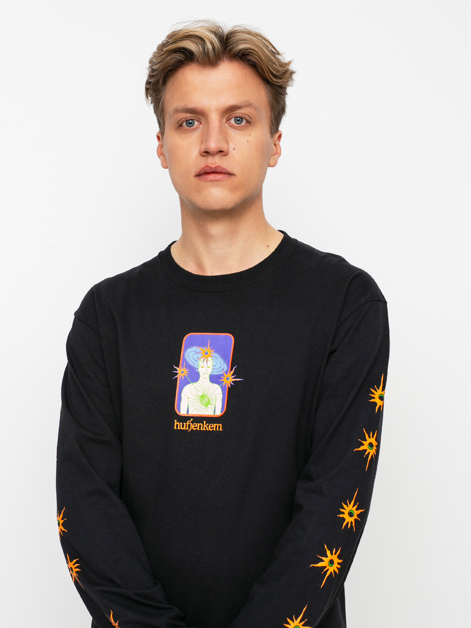 Longsleeve HUF x JENKEM Final Boss (black)