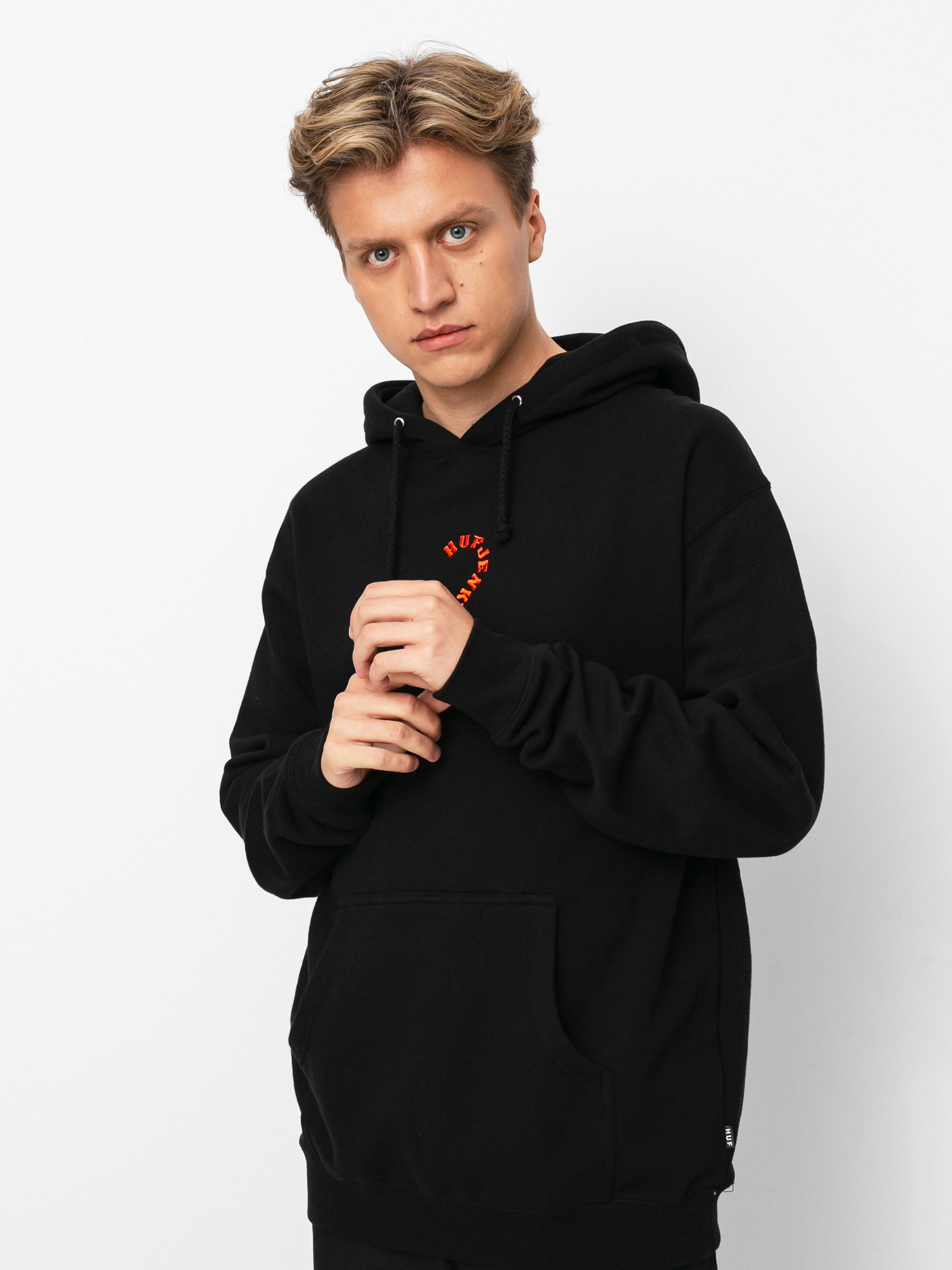 Bluza z kapturem HUF x JENKEM The Portal HD (black)