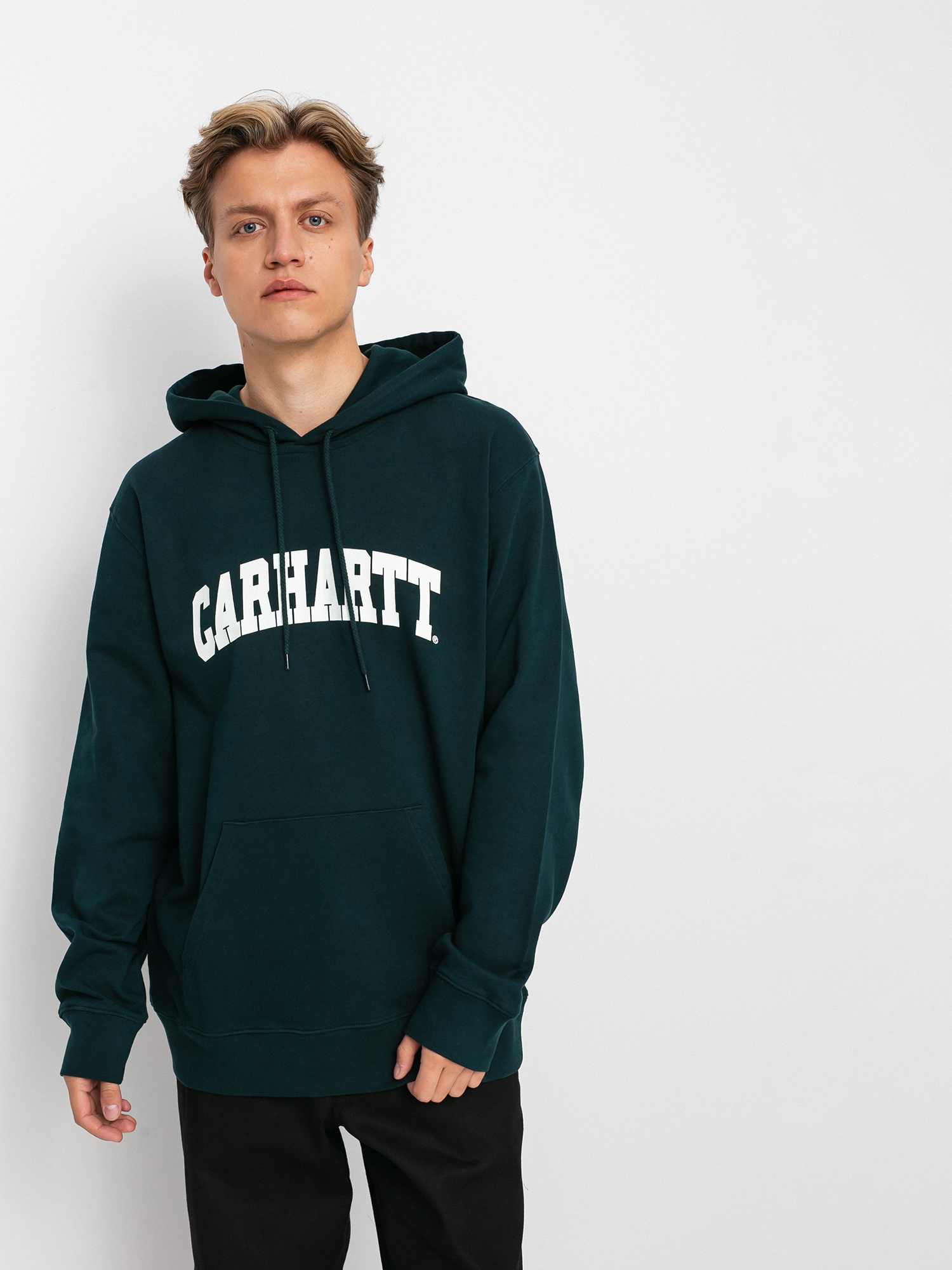 Bluza z kapturem Carhartt WIP University HD (frasier/white)