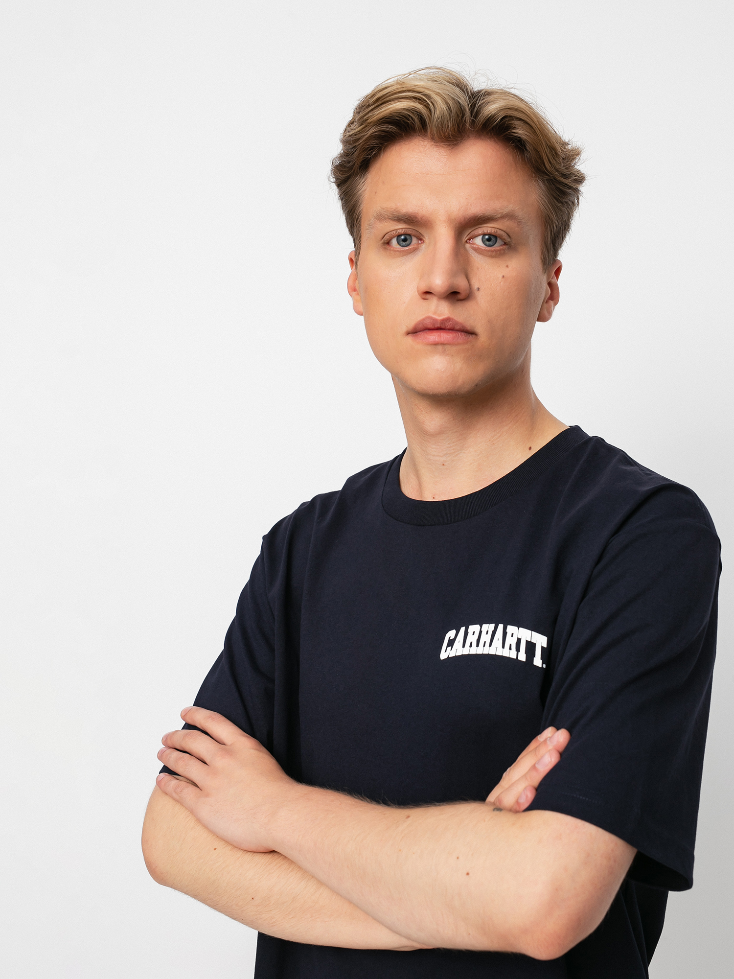 T-shirt Carhartt WIP University Script (dark navy/white)