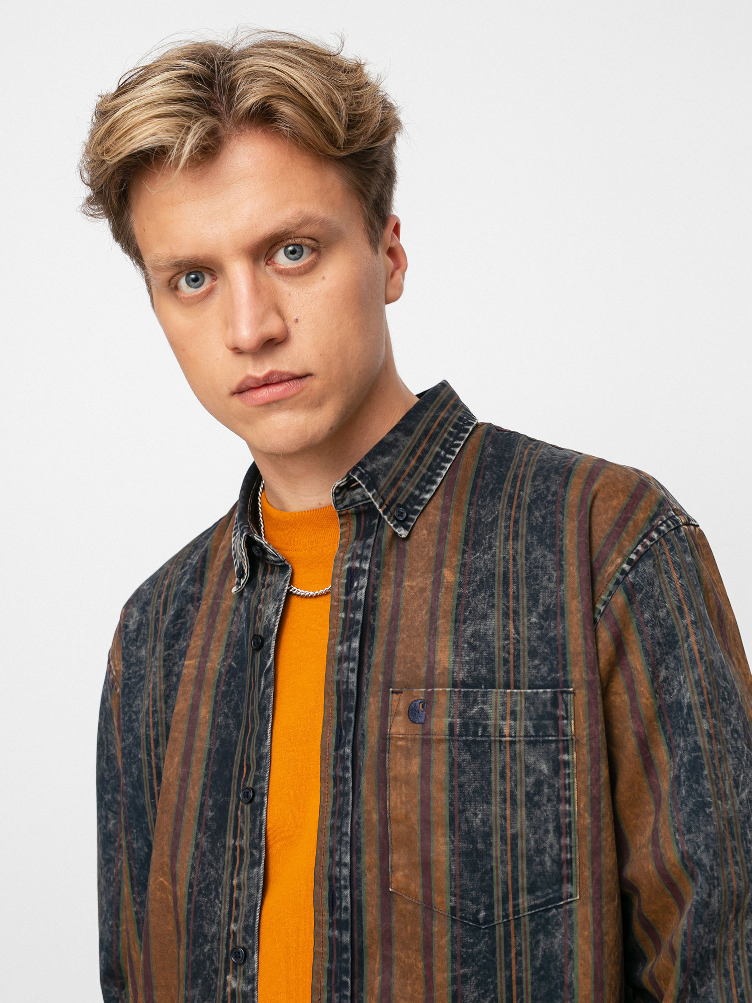 Koszula Carhartt WIP Maynard (maynard stripe tawny/dark navy)