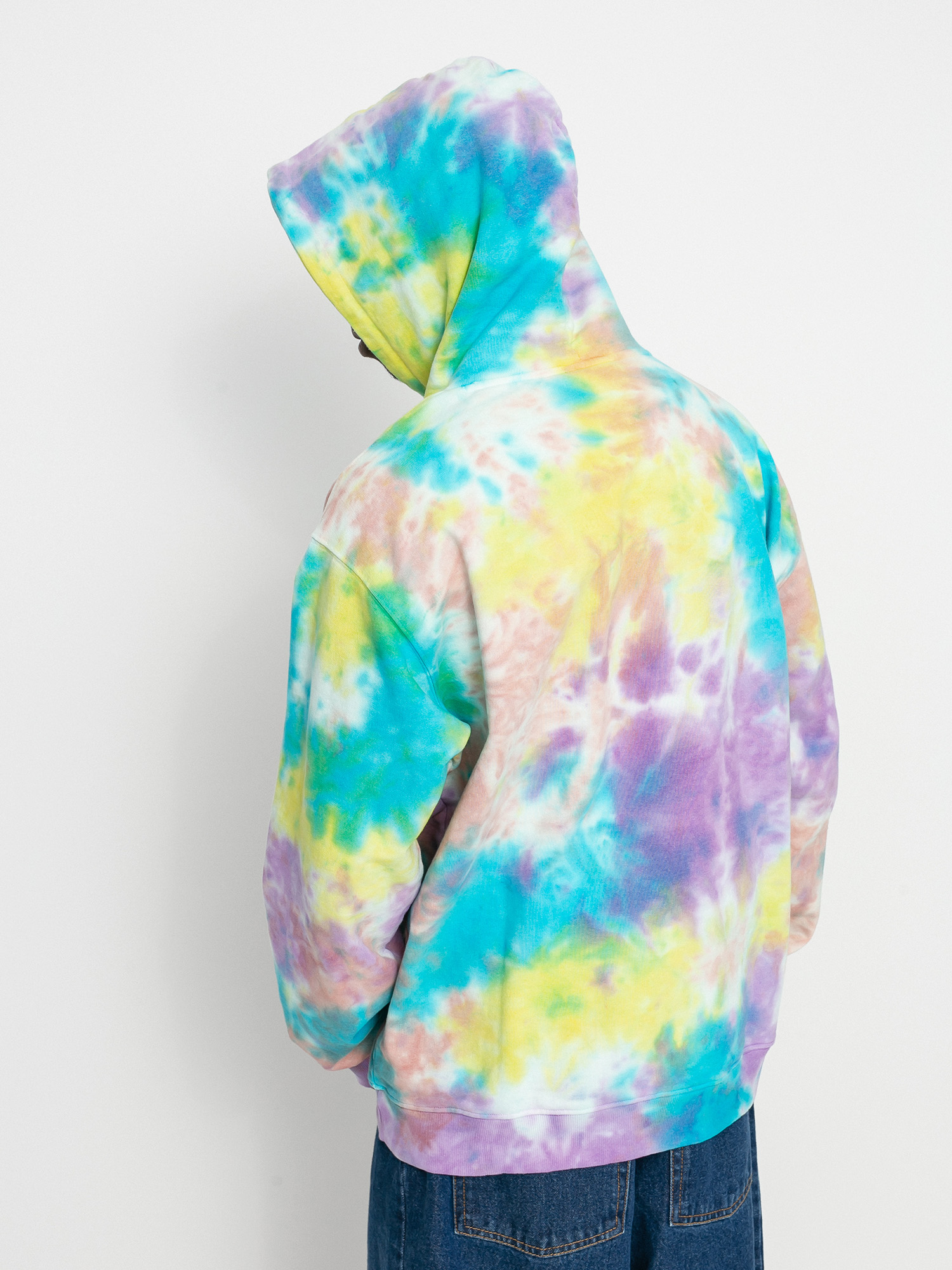 Bluza z kapturem OBEY Mini Bold Recycled Tie Dye HD (a.i. aqua multi)