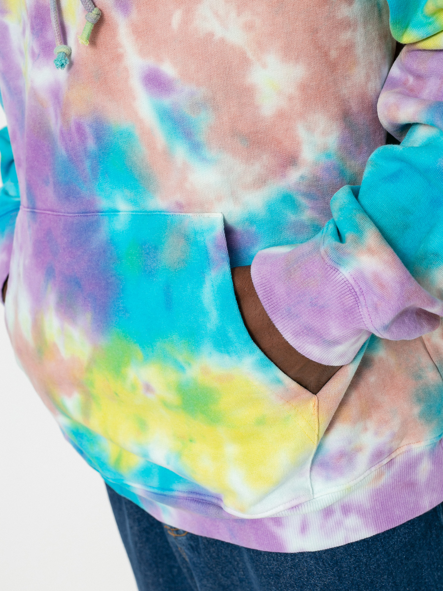 Bluza z kapturem OBEY Mini Bold Recycled Tie Dye HD (a.i. aqua multi)