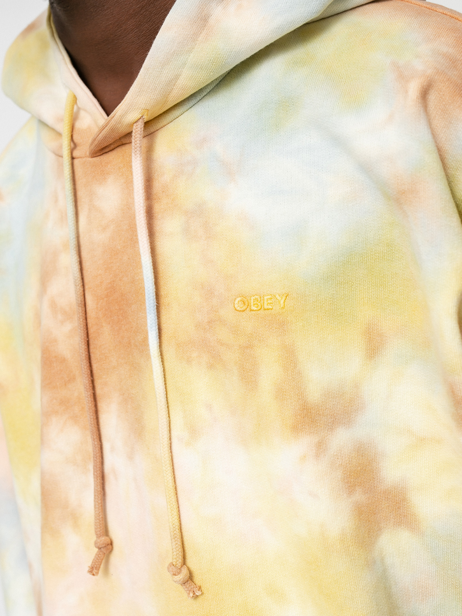 Bluza z kapturem OBEY Mini Bold Recycled Tie Dye HD (toffee multi)