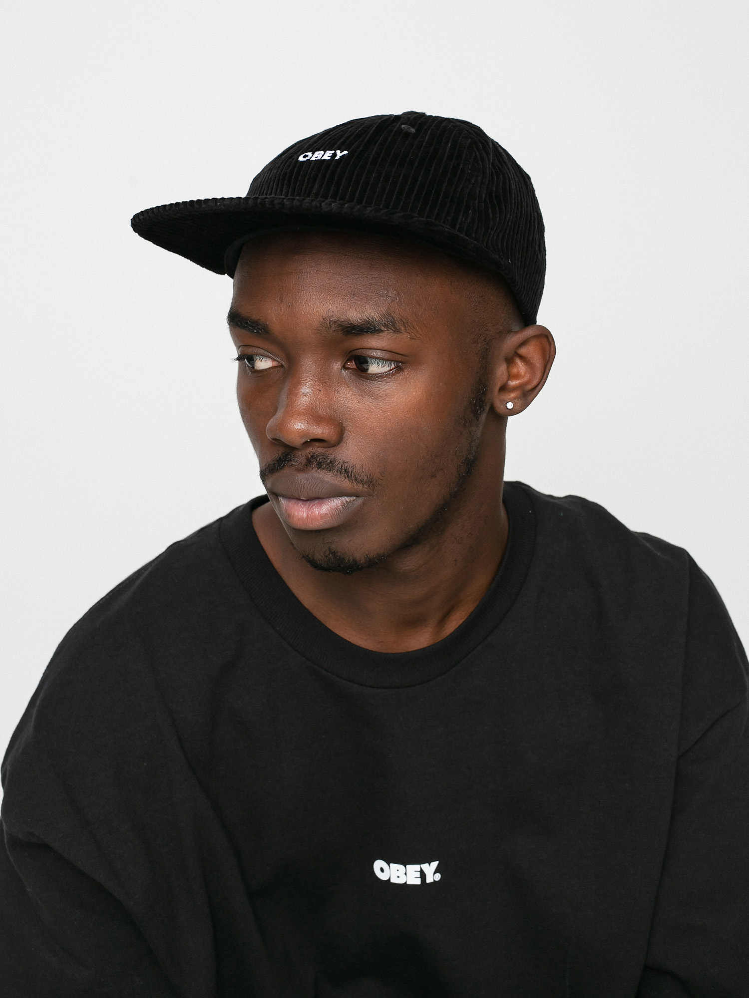 Czapka z daszkiem OBEY Bold Cord 6 (black)