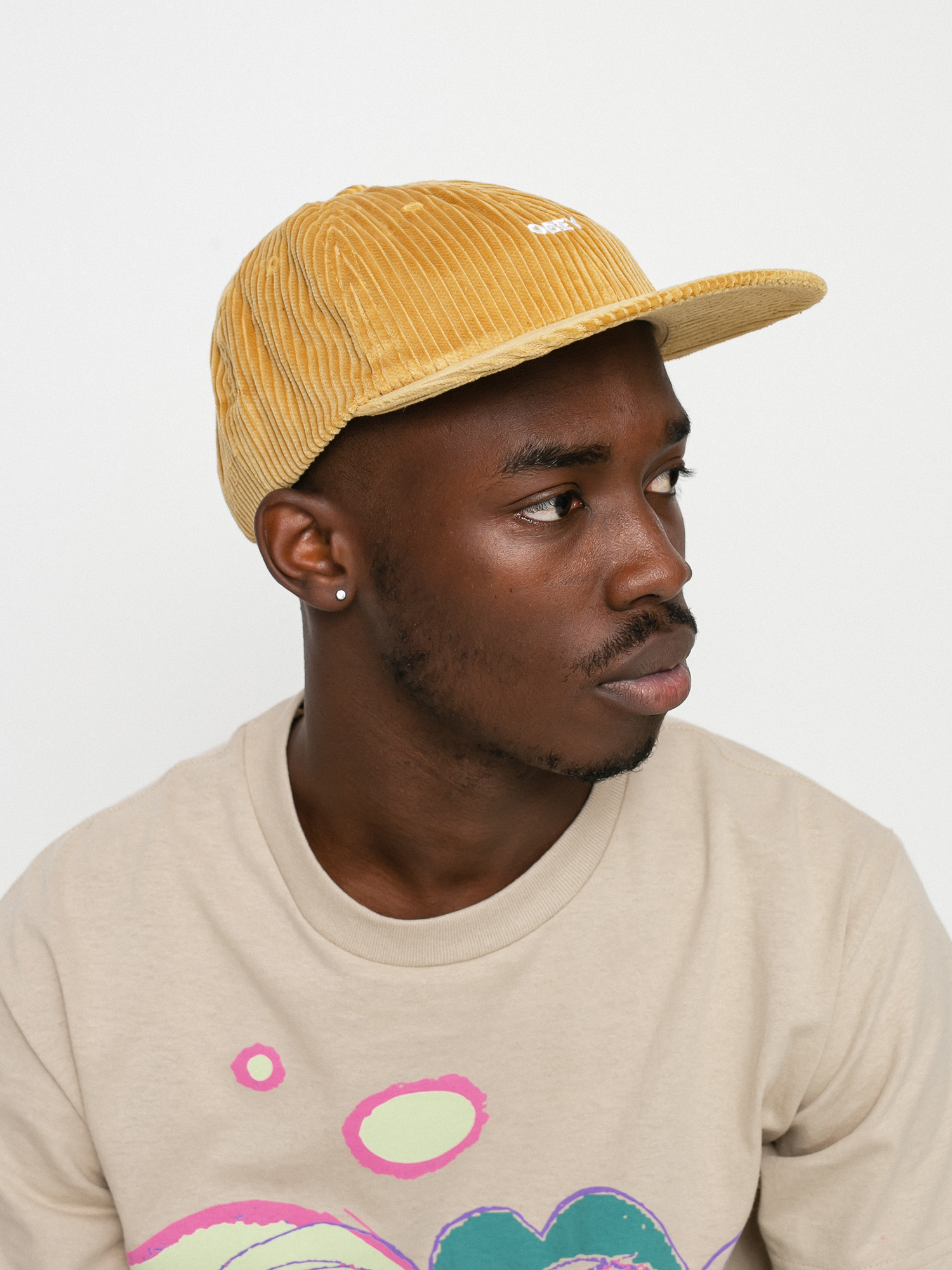 Czapka z daszkiem OBEY Bold Cord 6 (khaki)