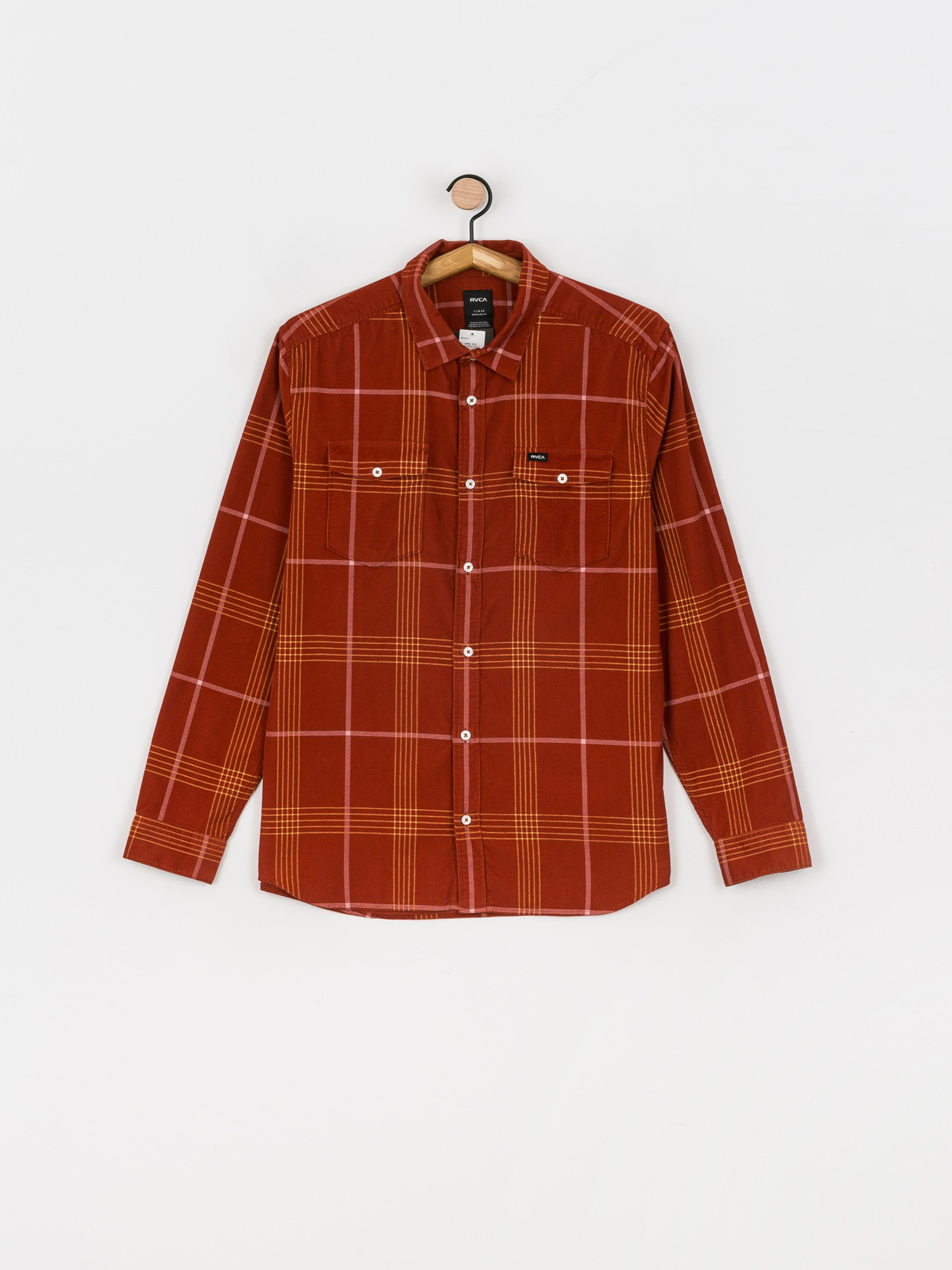 Koszula RVCA Blues Walk Cord Ls (brick red)
