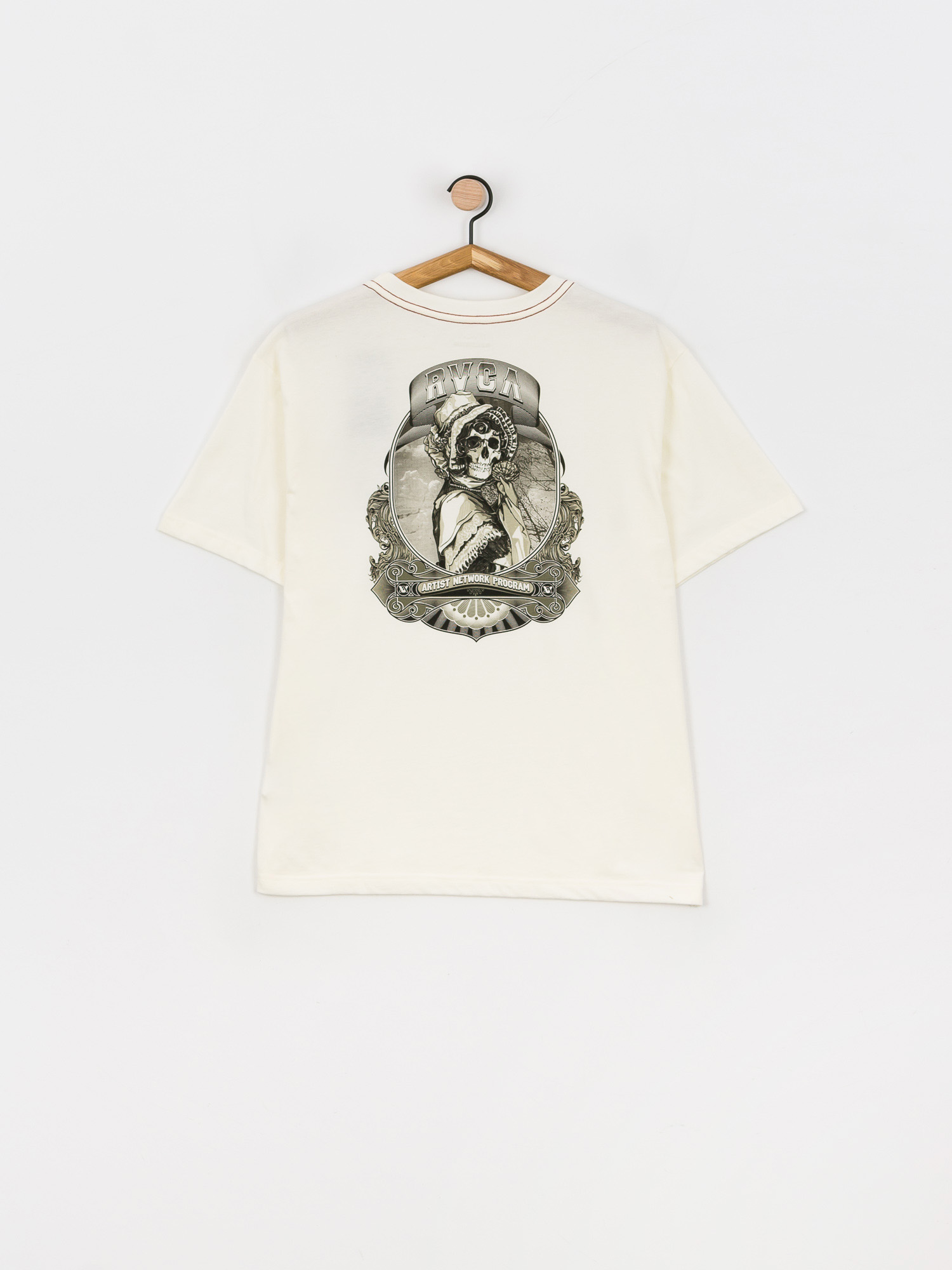 T-shirt RVCA Skull Bonnet (antique white)