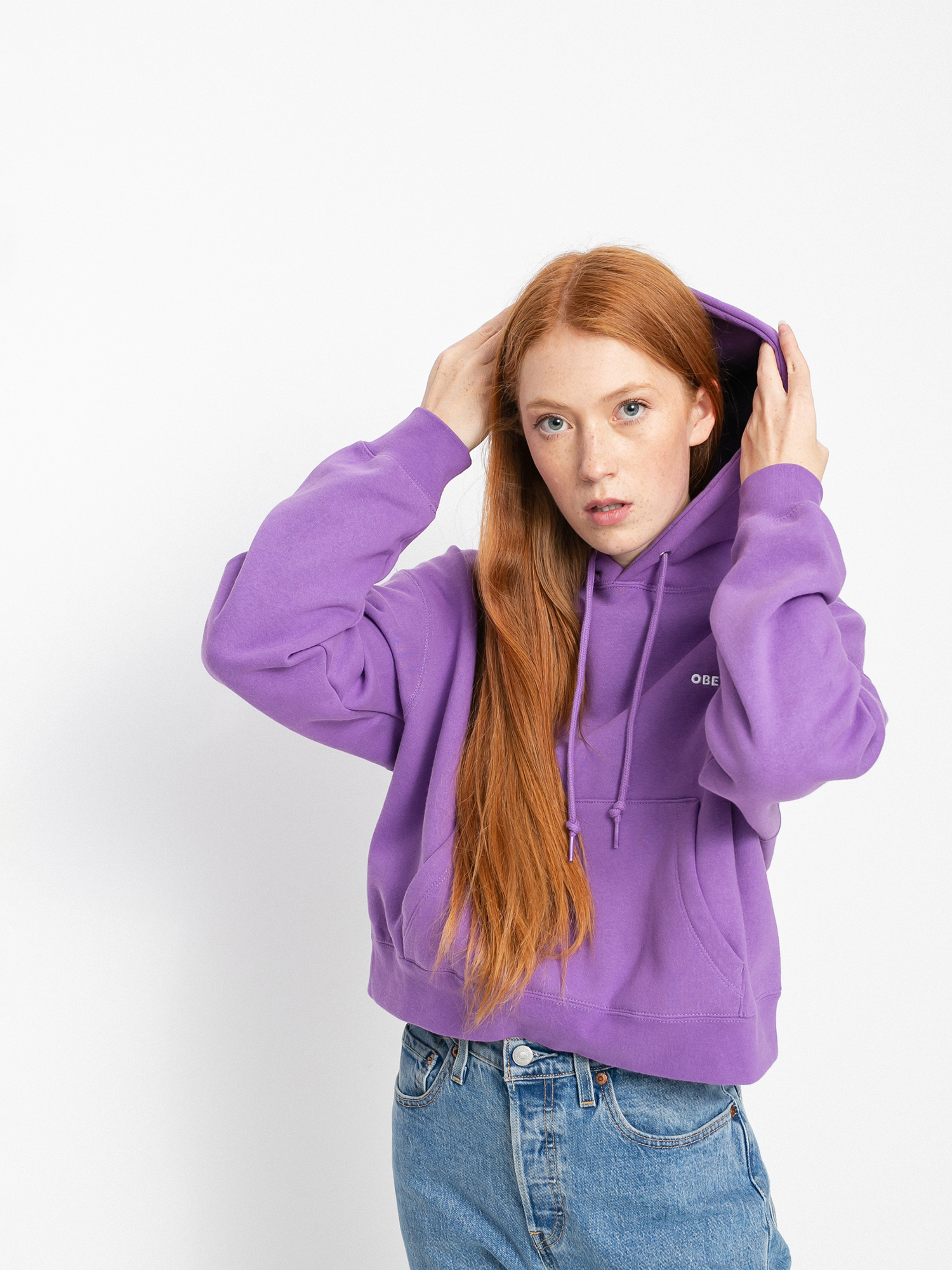 Bluza z kapturem OBEY Bold HD Wmn (orchid)