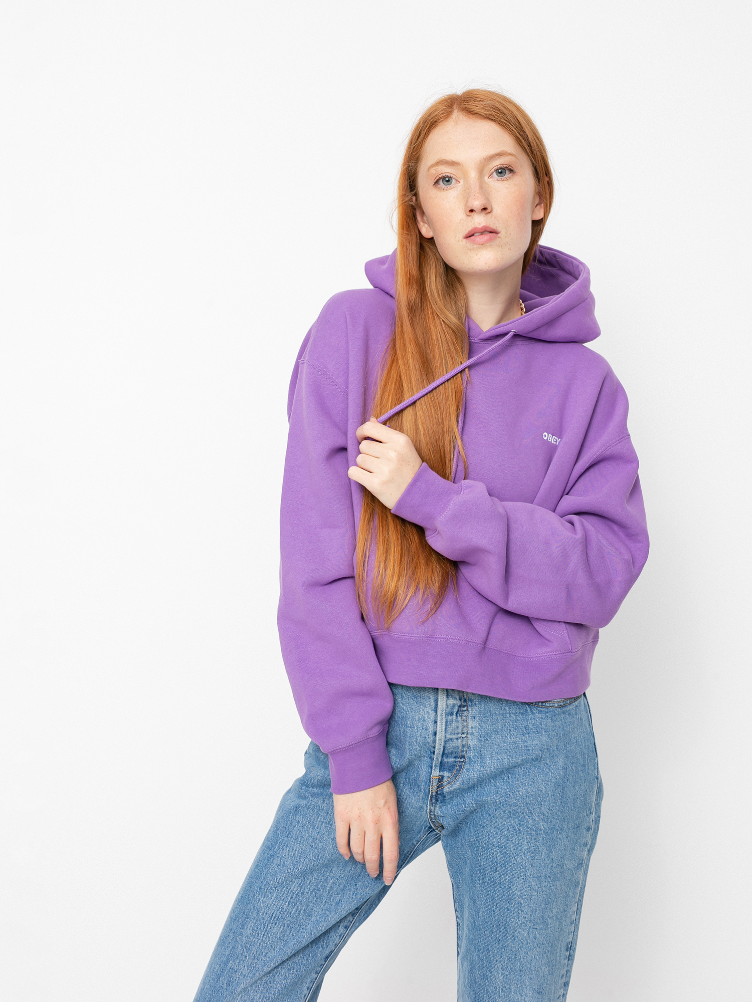 Bluza z kapturem OBEY Bold HD Wmn (orchid)
