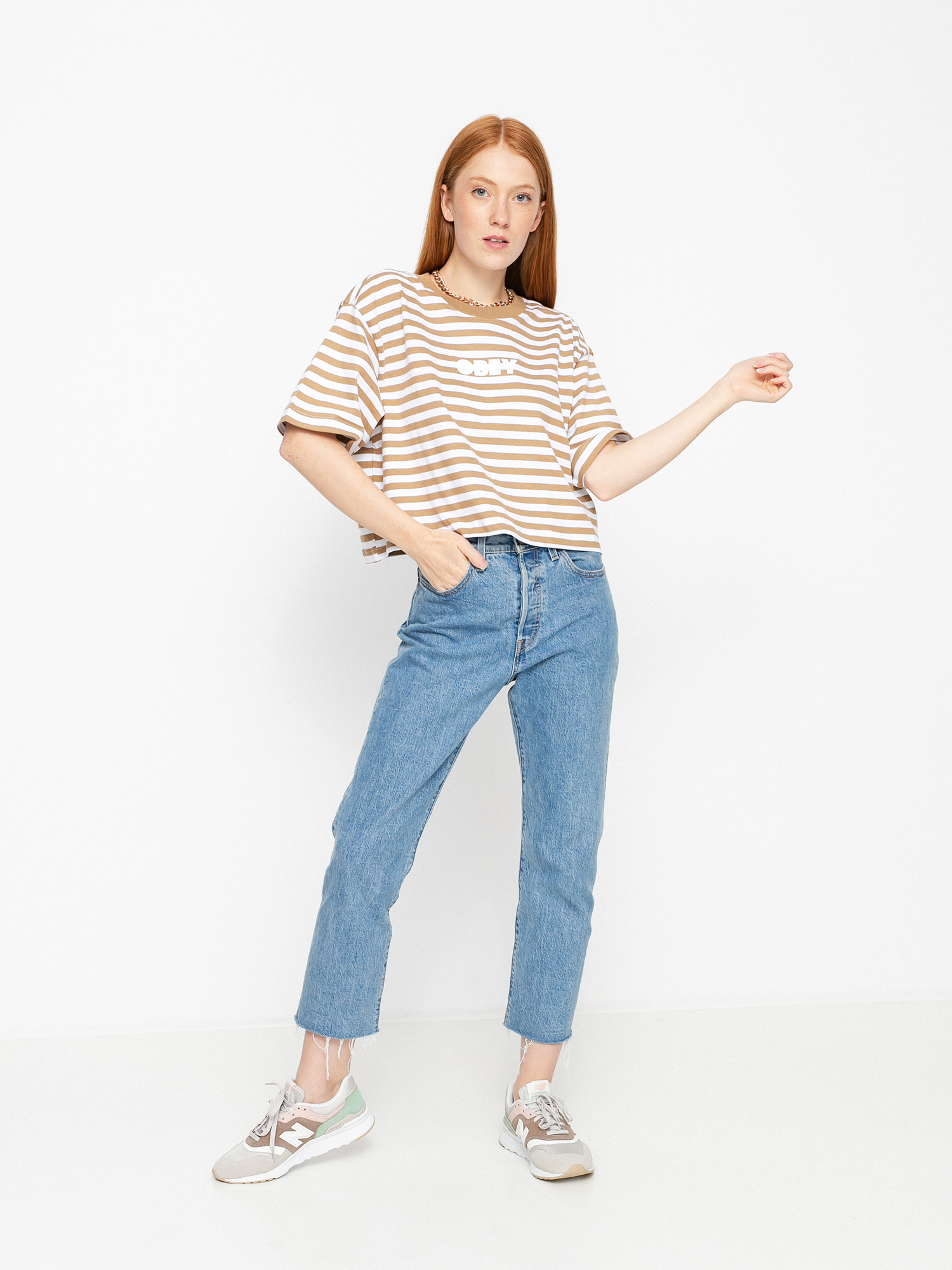 T-shirt OBEY Brody Wmn (khaki multi)