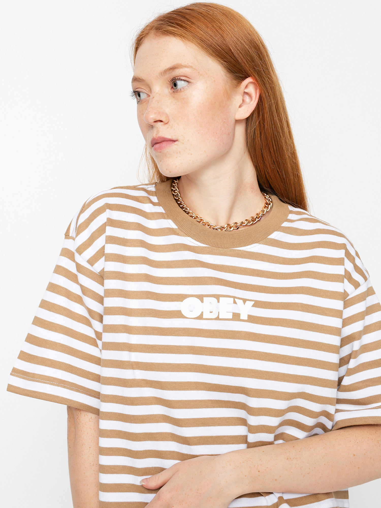 T-shirt OBEY Brody Wmn (khaki multi)