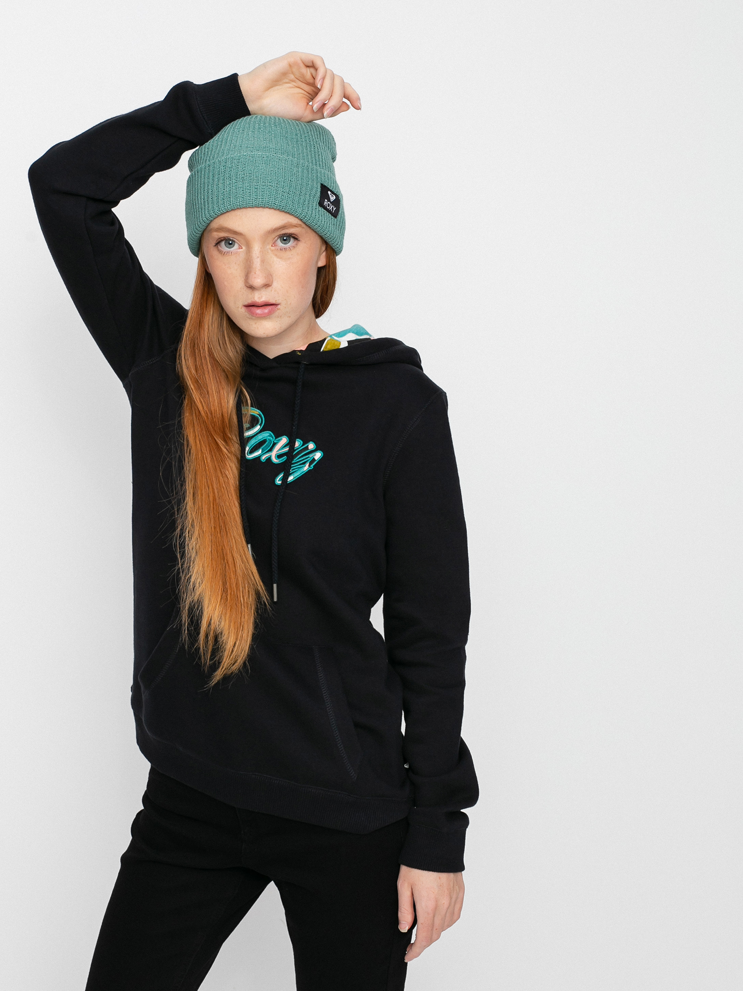 Bluza z kapturem Roxy Right On Time HD Wmn (anthracite)