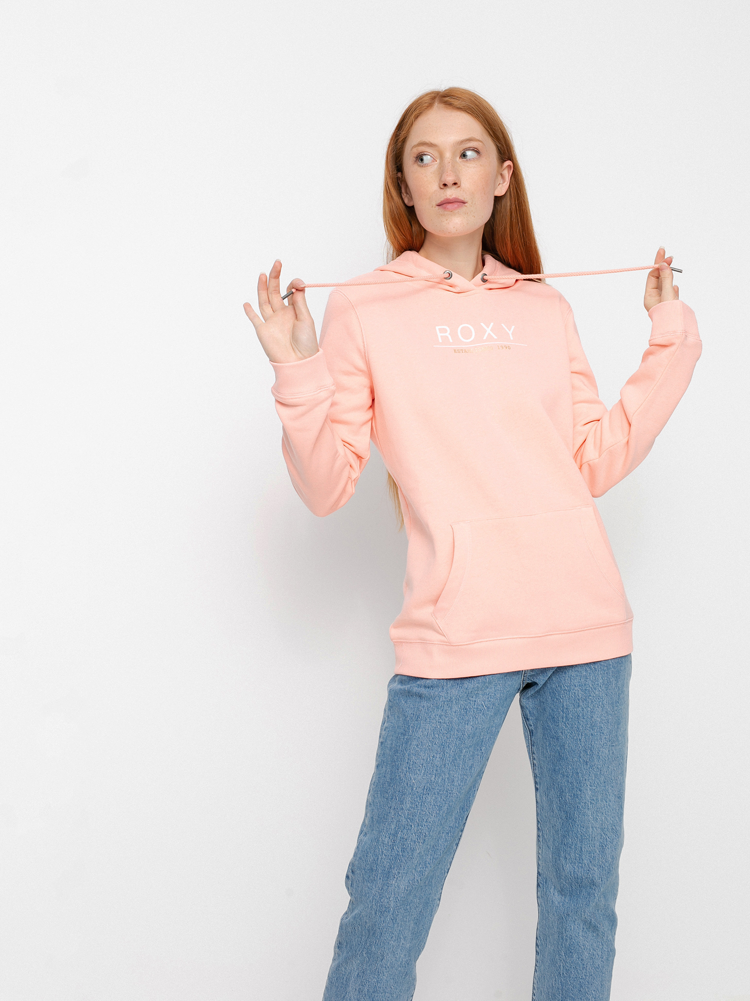 Bluza z kapturem Roxy Day Breaks Brushed A HD Wmn (peach bud)