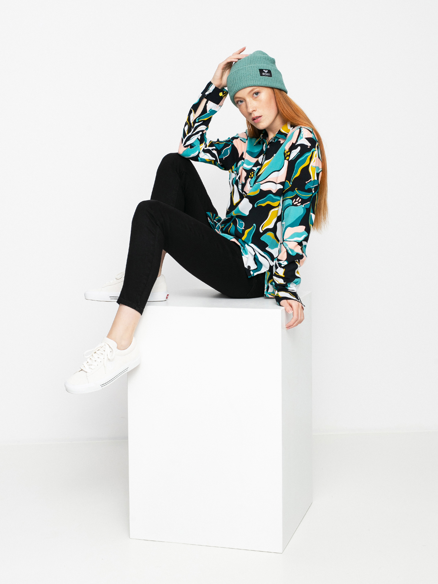 Koszula Roxy White Shadow Printed Wmn (anthracite paradiso)