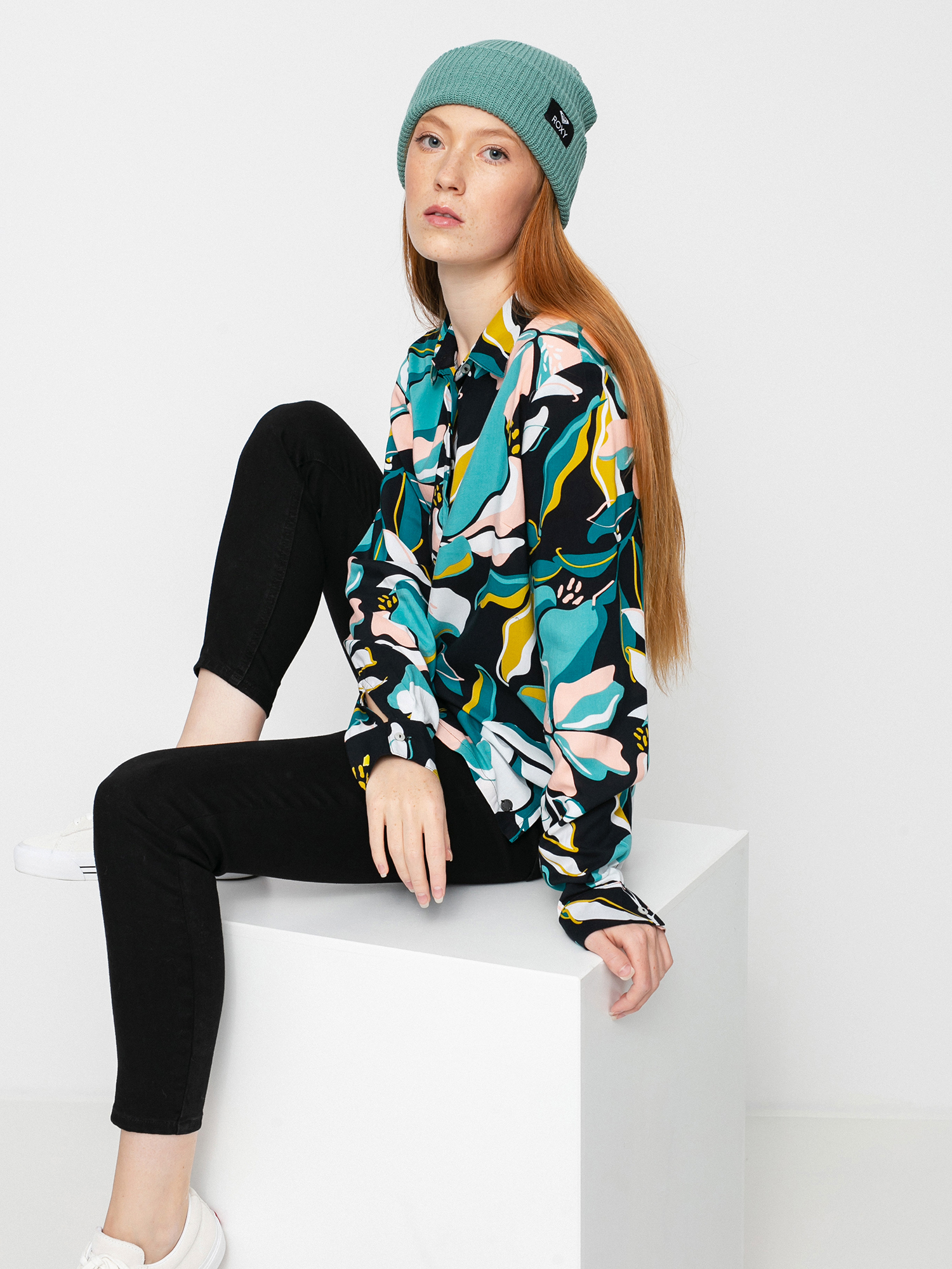 Koszula Roxy White Shadow Printed Wmn (anthracite paradiso)