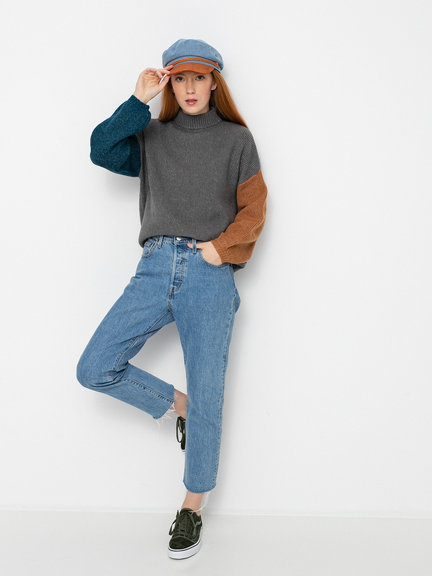 Sweter Brixton Burning Up Sweater Wmn (heather grey)