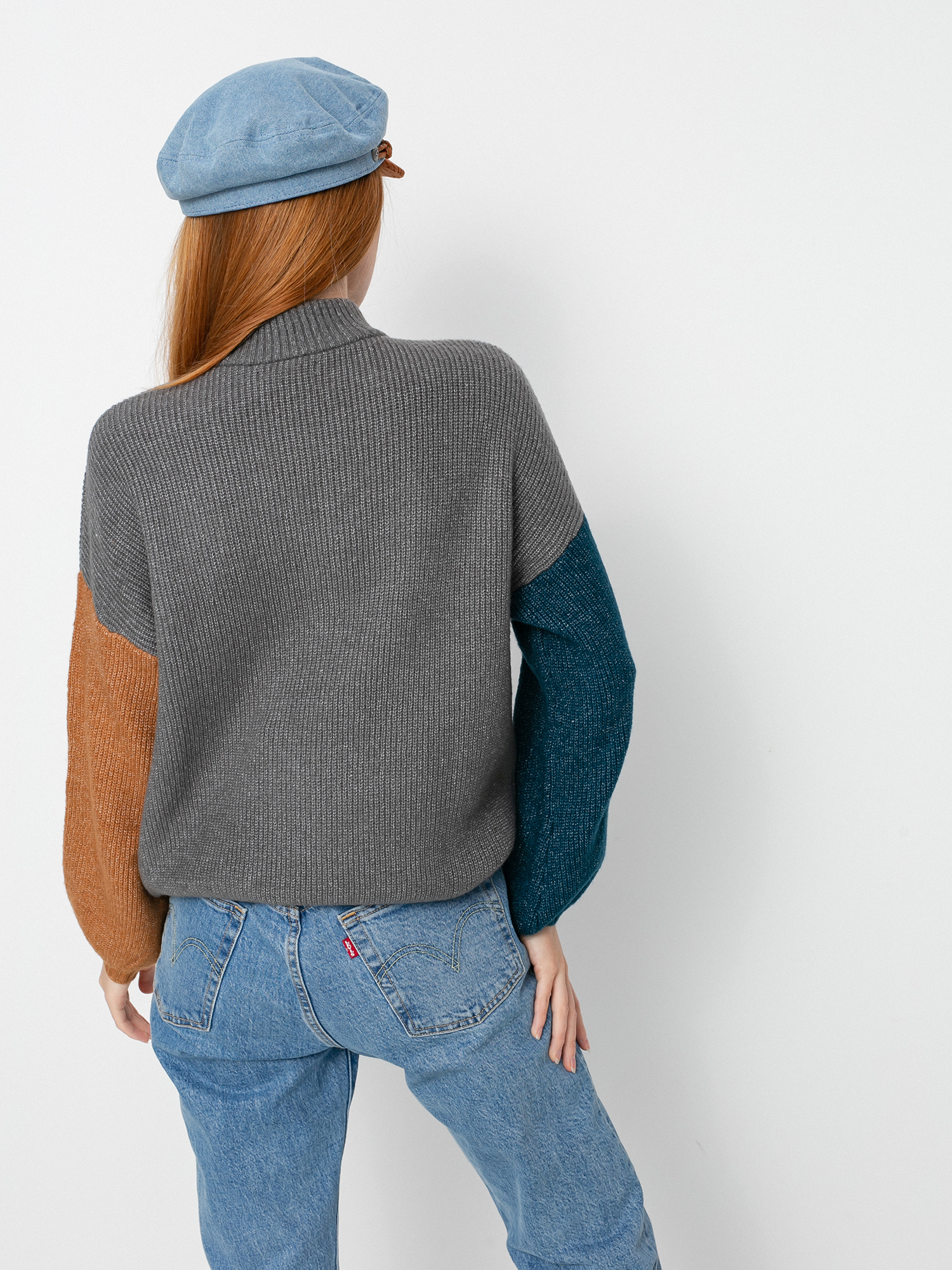 Sweter Brixton Burning Up Sweater Wmn (heather grey)