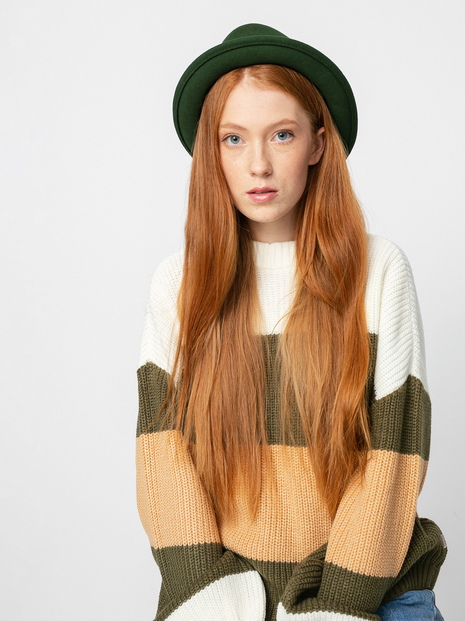 Sweter Brixton Madero Sweater Wmn (military olive)