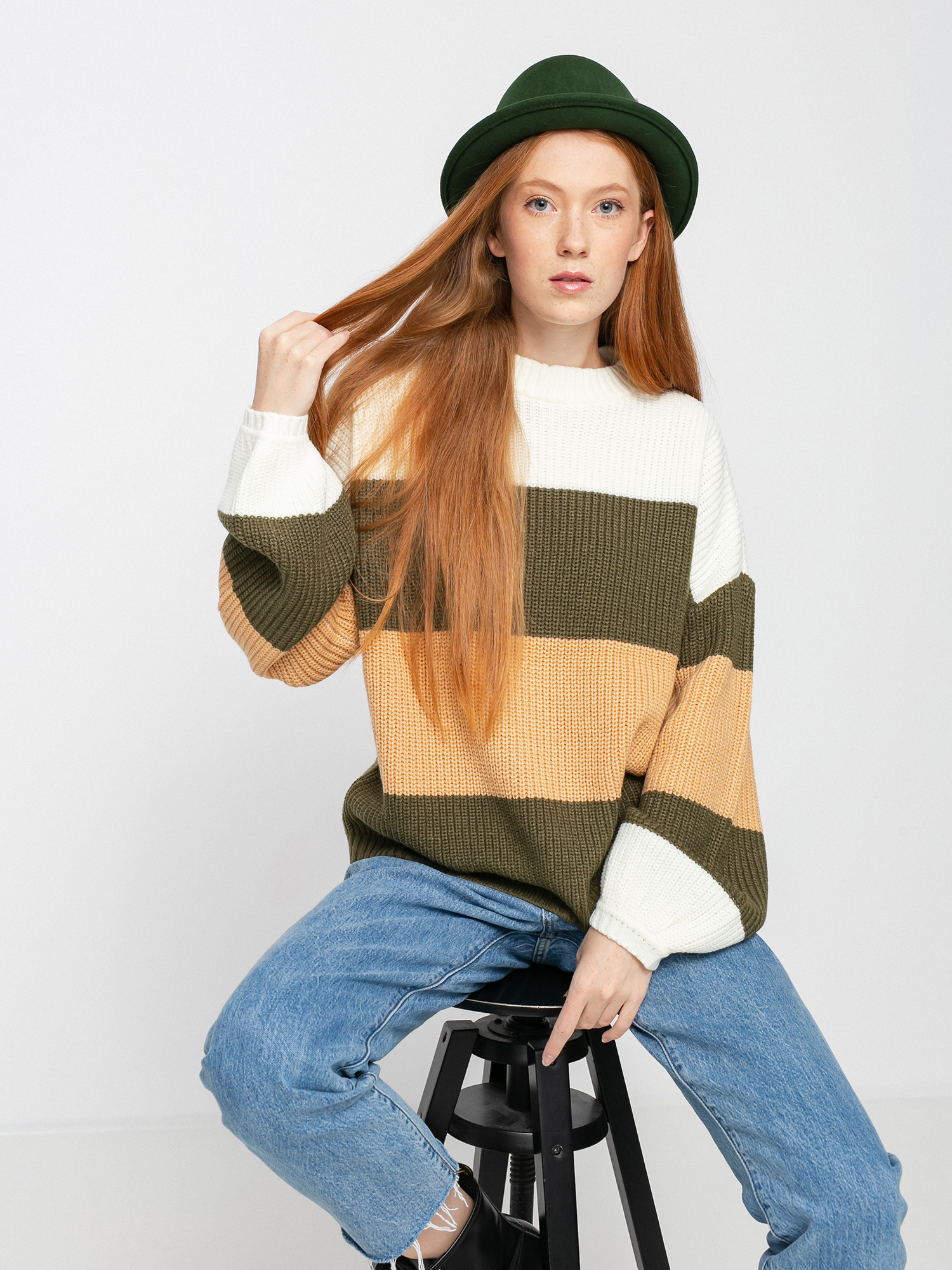 Sweter Brixton Madero Sweater Wmn (military olive)
