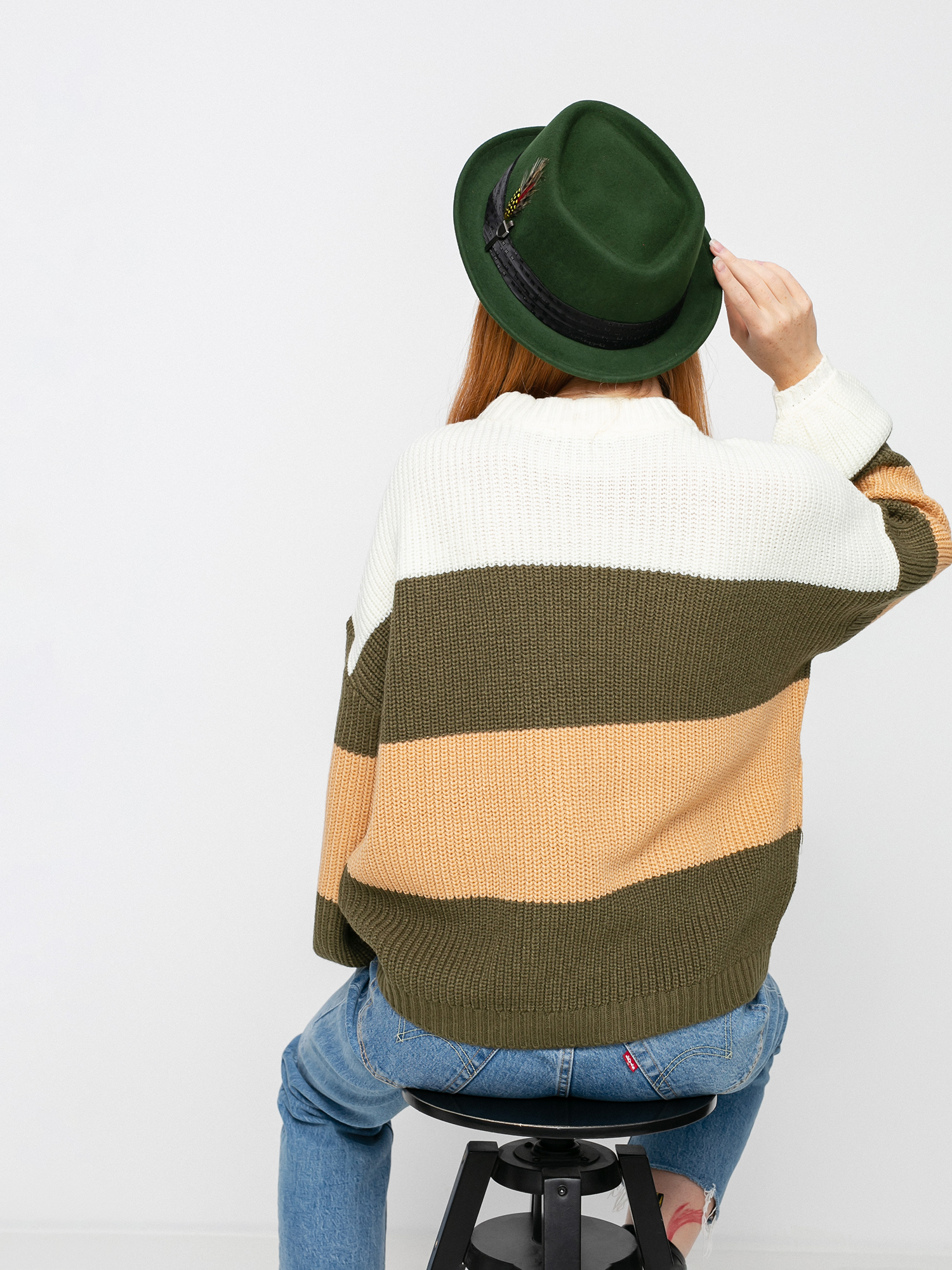 Sweter Brixton Madero Sweater Wmn (military olive)