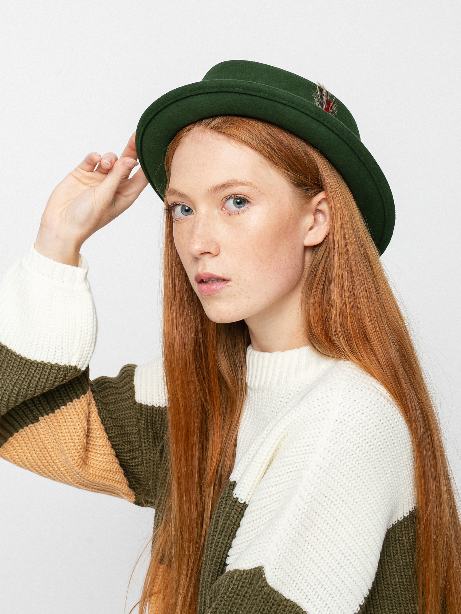 Kapelusz Brixton Stout Pork Pie (moss/black)