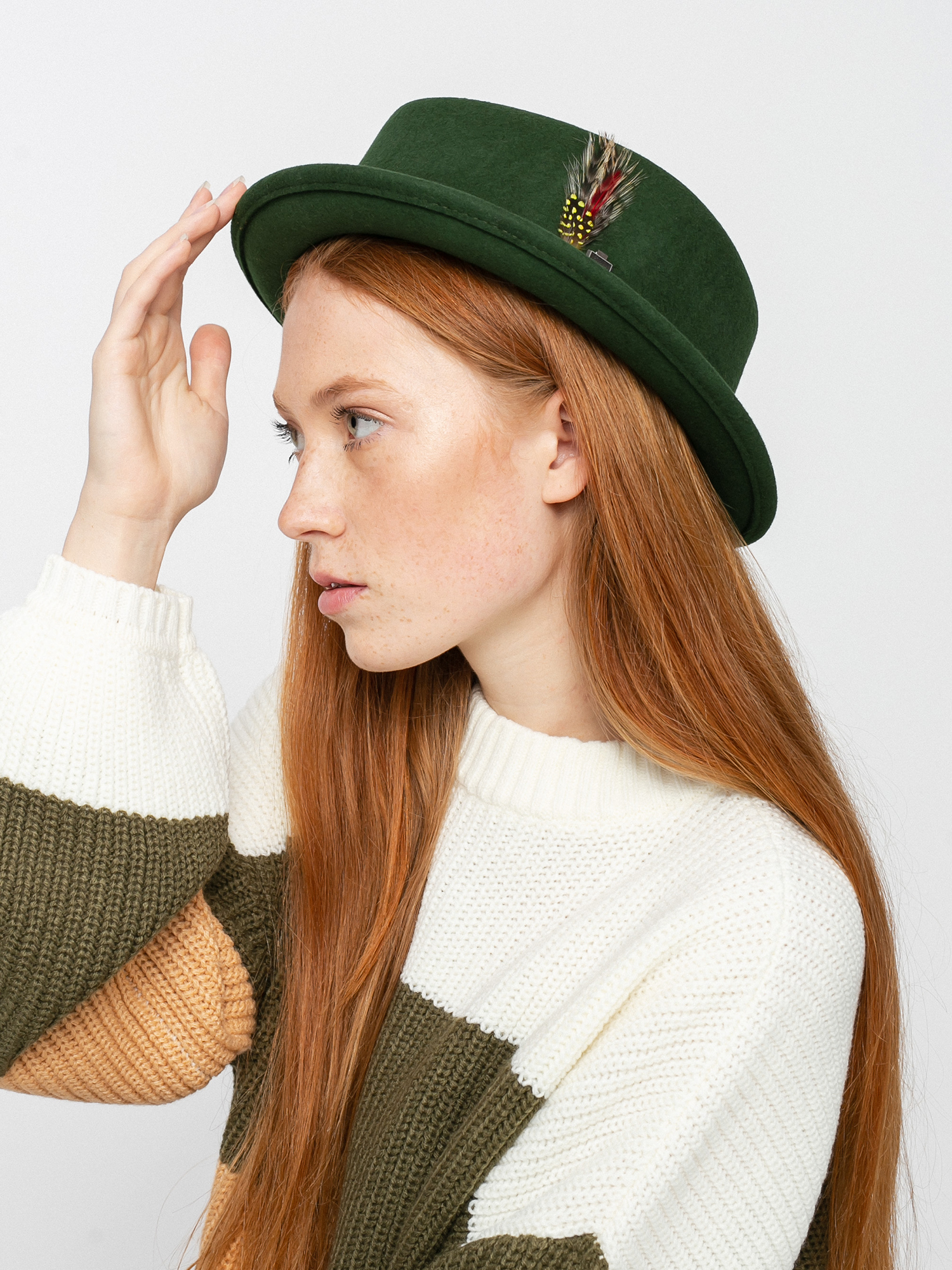 Kapelusz Brixton Stout Pork Pie (moss/black)