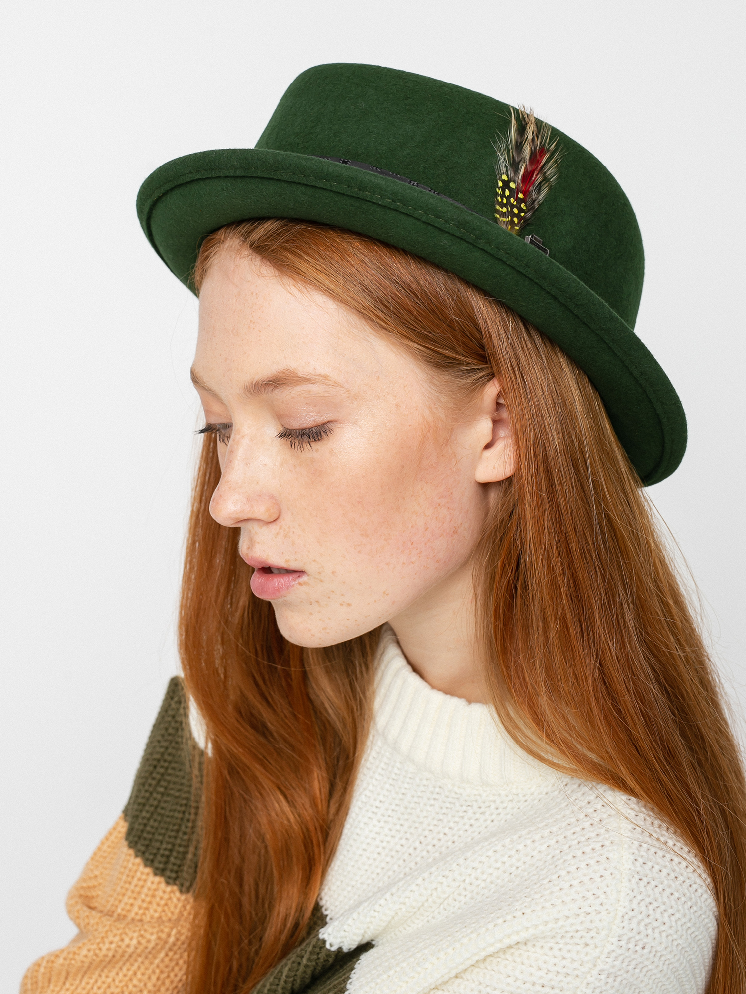 Kapelusz Brixton Stout Pork Pie (moss/black)