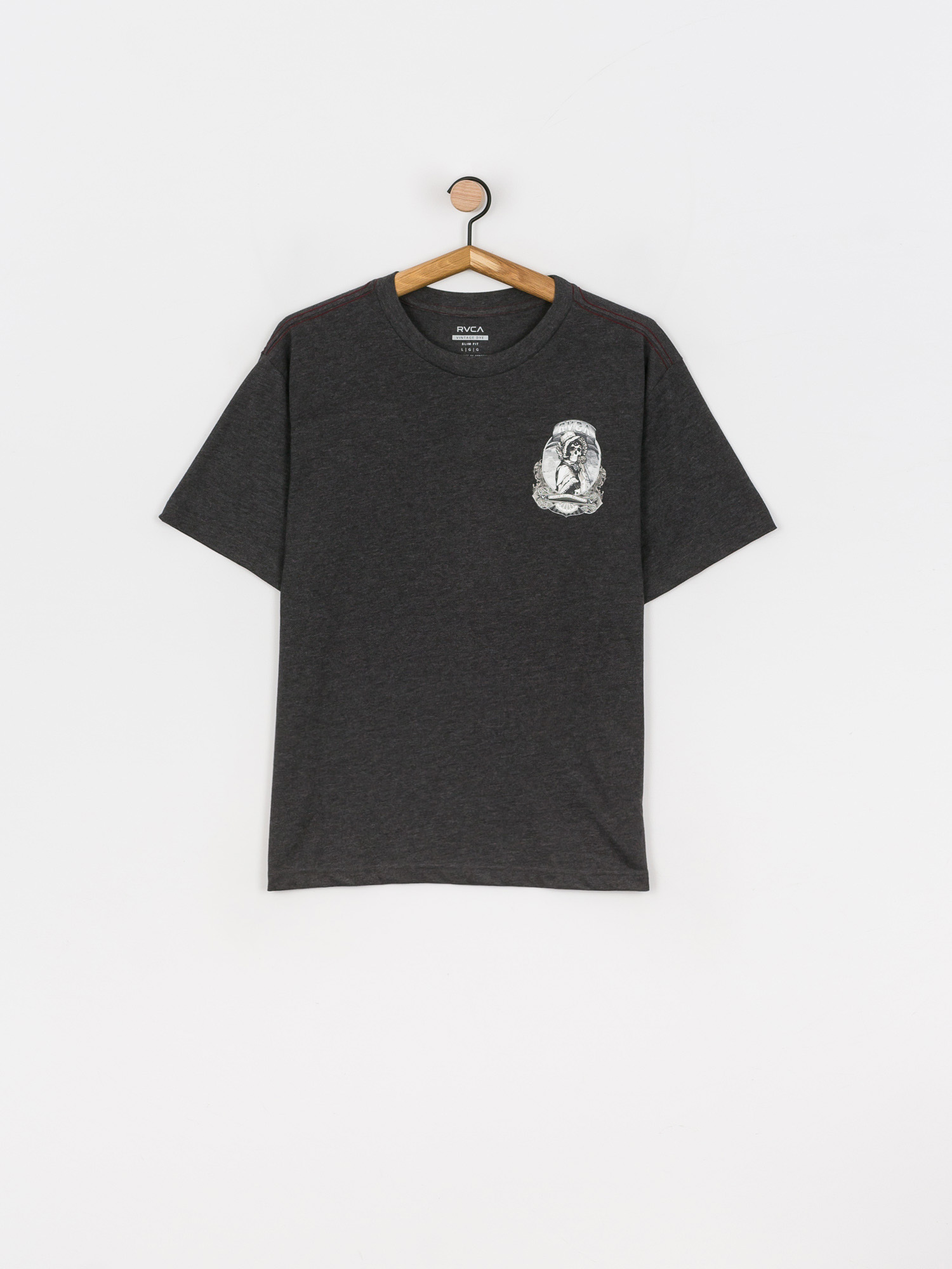 T-shirt RVCA Skull Bonnet (dark charcoal)