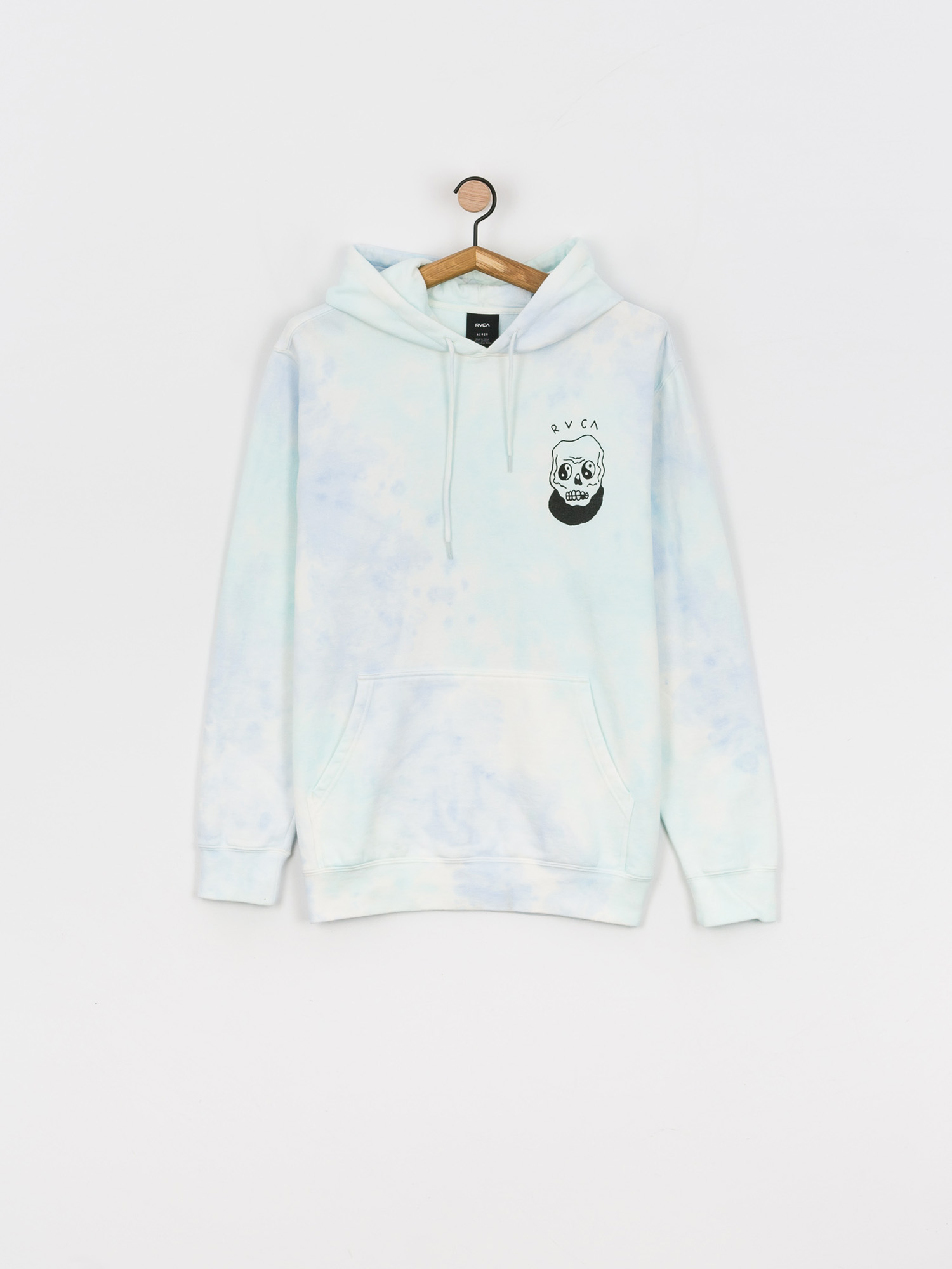 Bluza z kapturem RVCA Benj Skull HD (blu mble tie de)