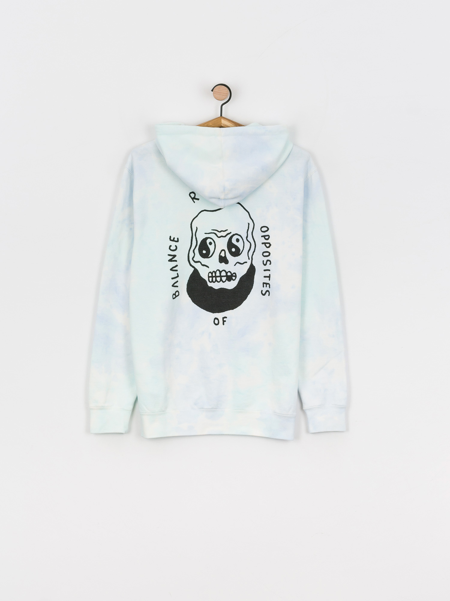Bluza z kapturem RVCA Benj Skull HD (blu mble tie de)