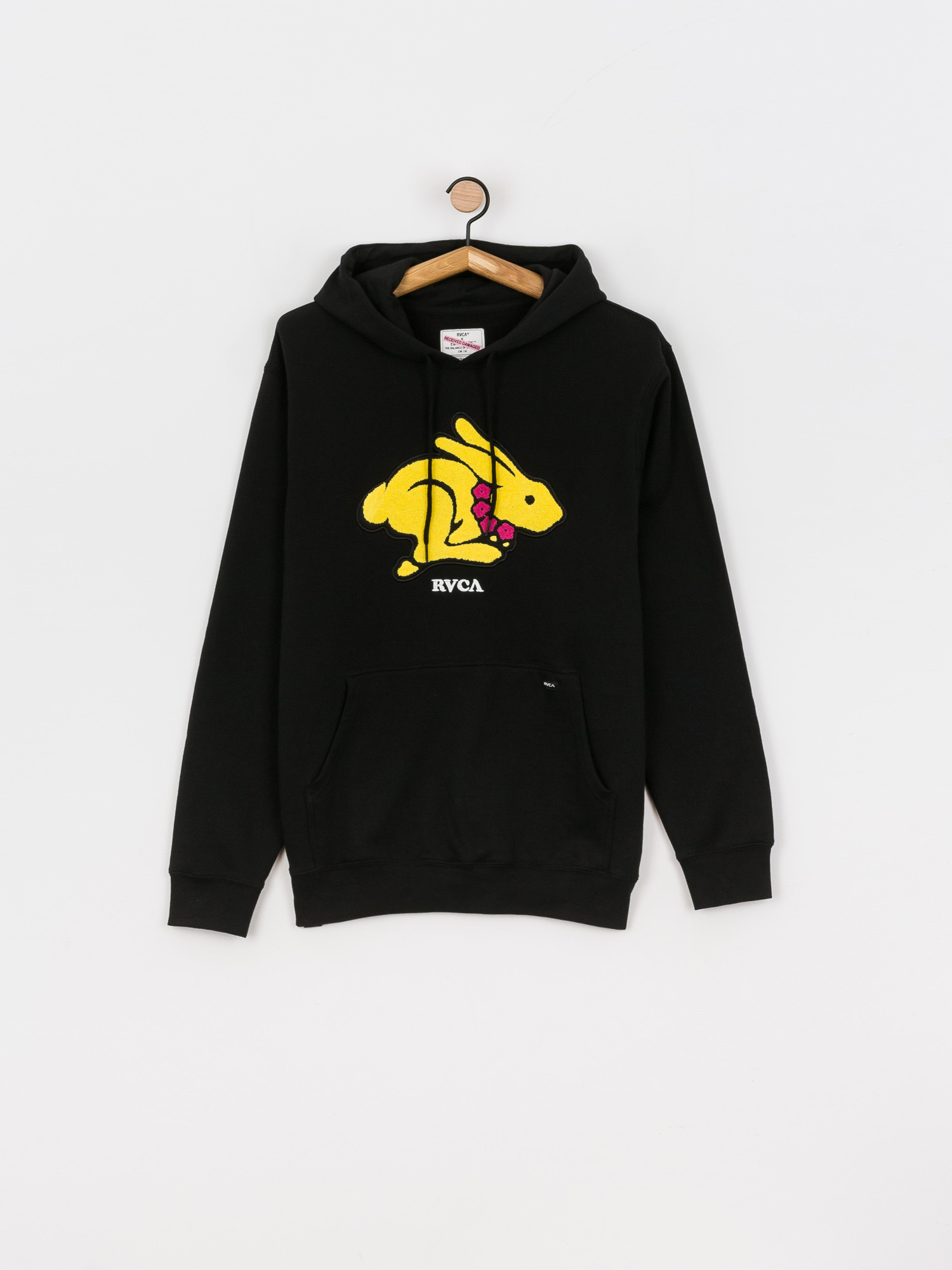 Bluza z kapturem RVCA Evan Mock Rabbit HD (black)