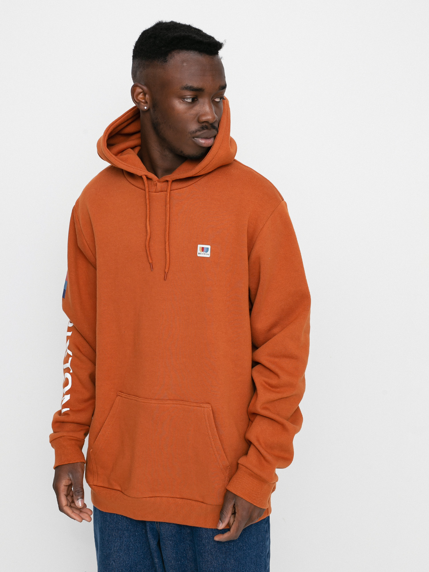 Bluza z kapturem Brixton Alton HD (caramel)