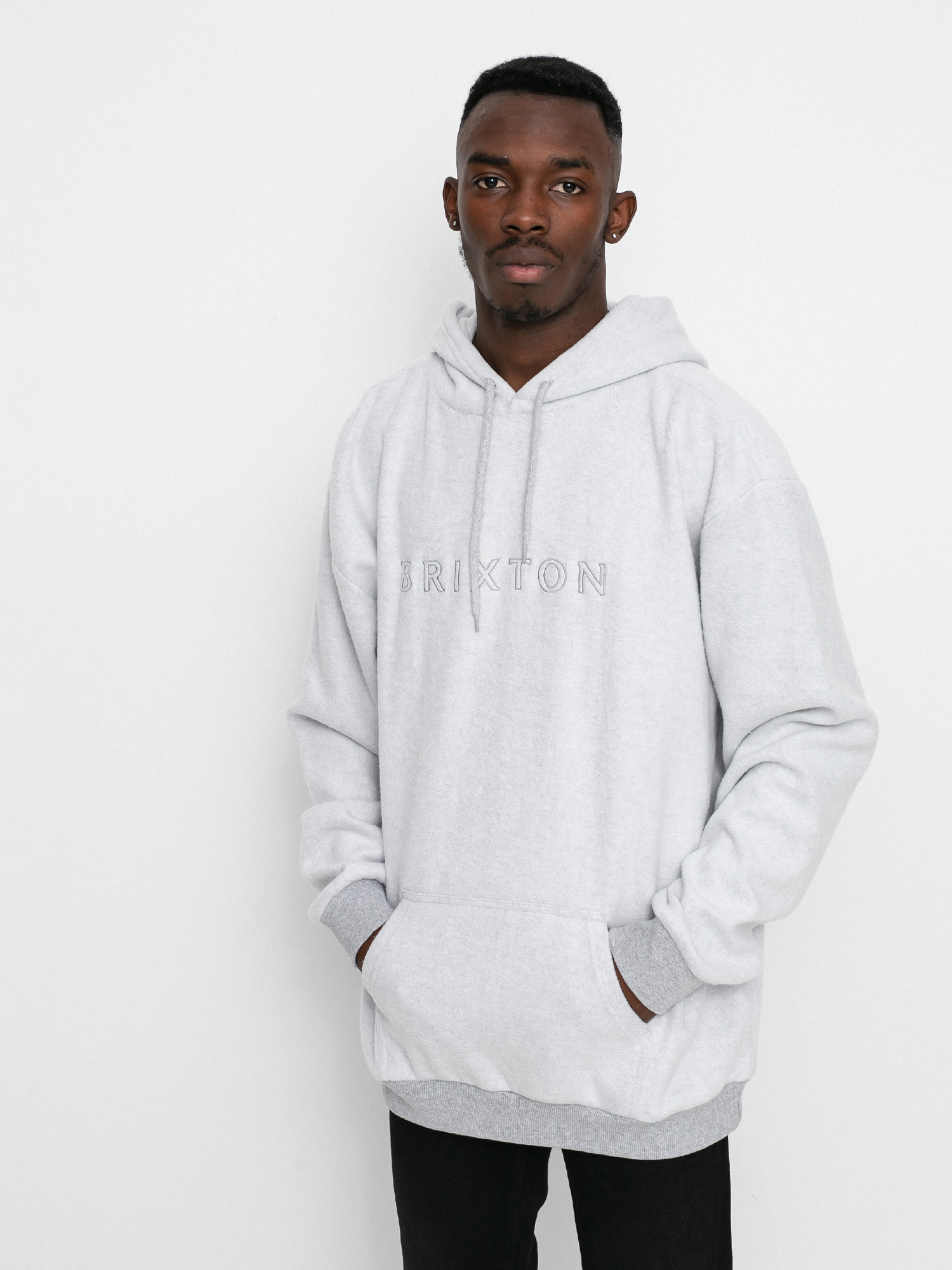 Bluza z kapturem Brixton Way HD (heather grey)