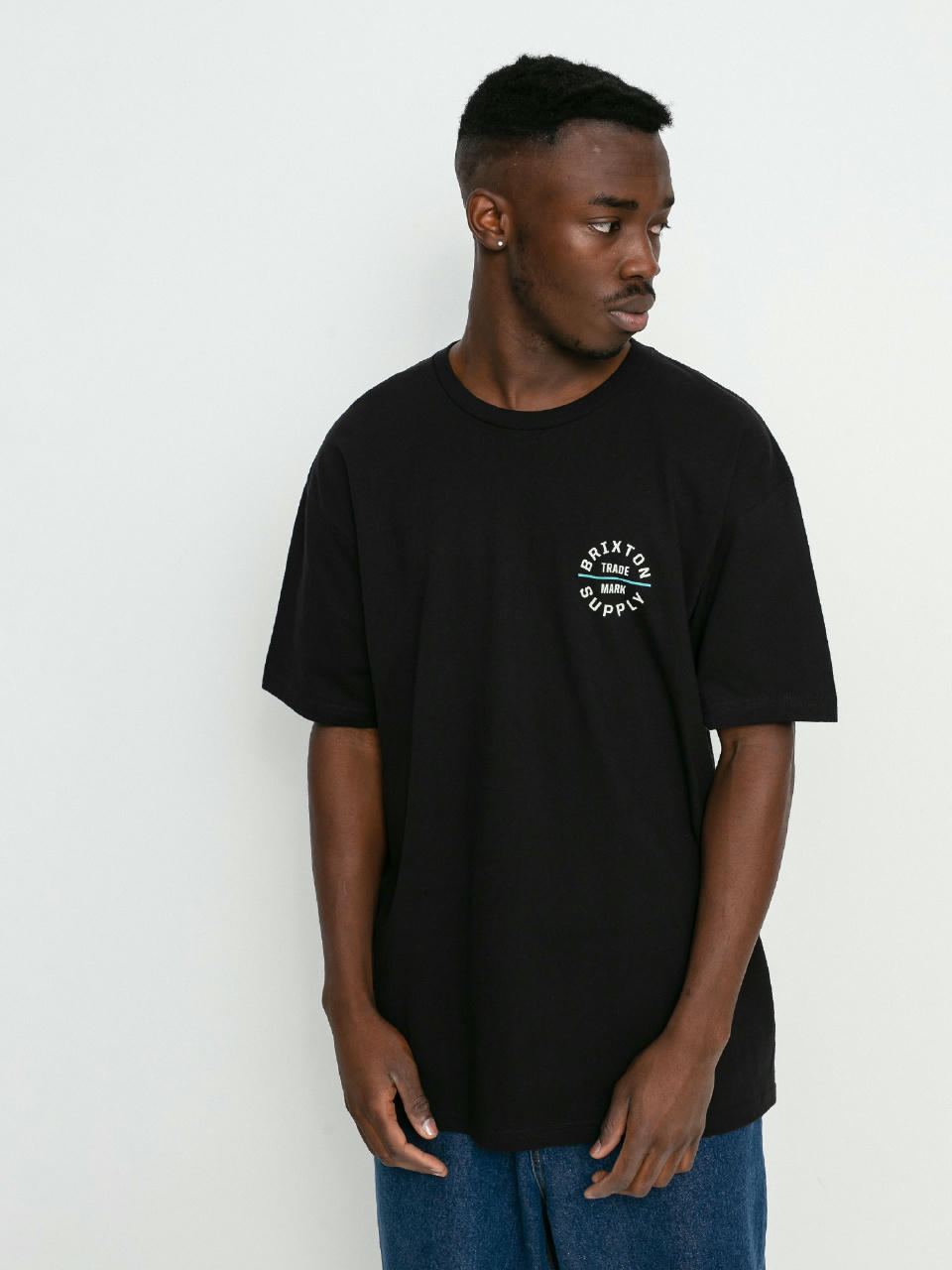 T-shirt Brixton Oath V Stt (black/cream)