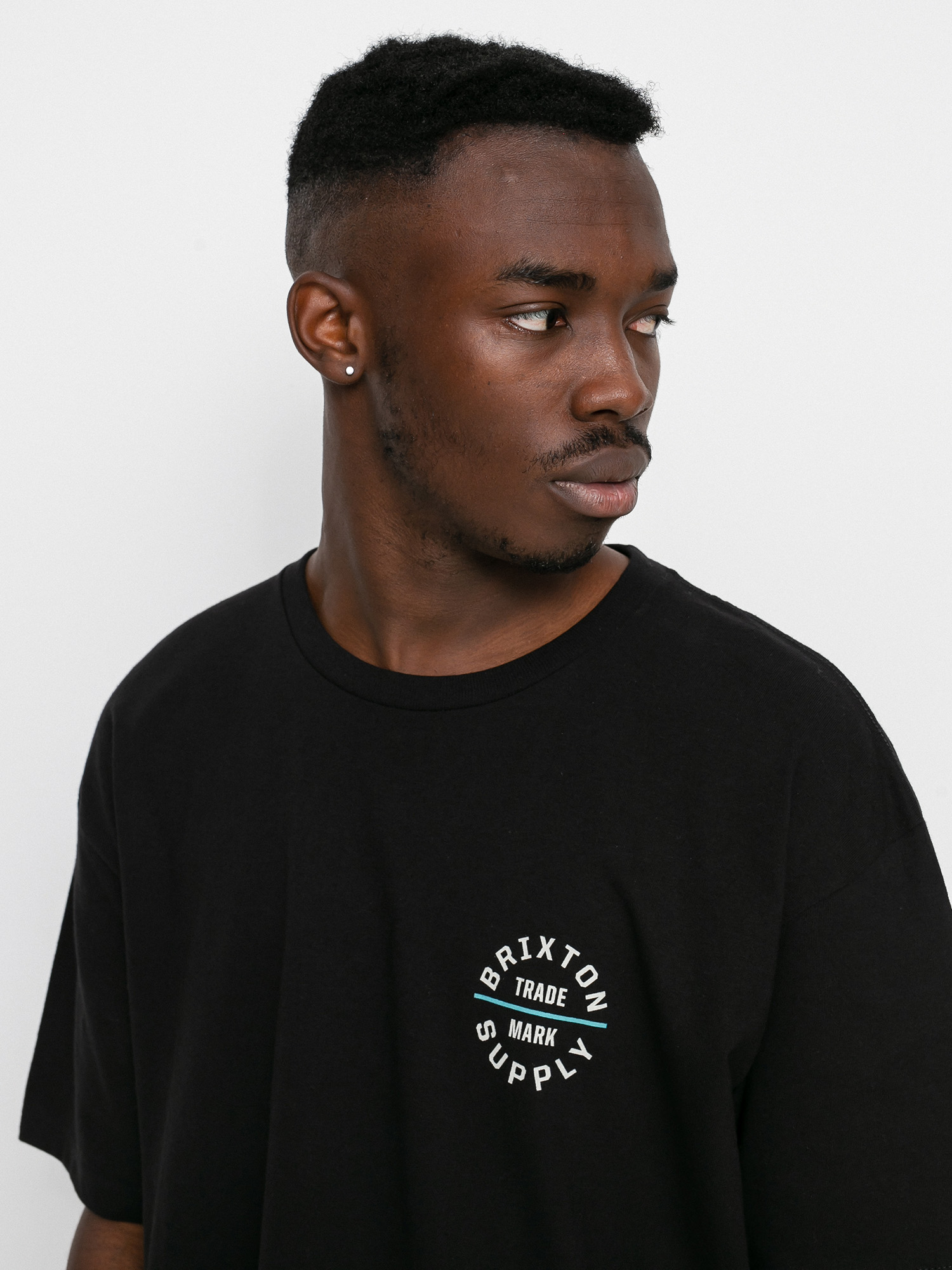 T-shirt Brixton Oath V Stt (black/cream)
