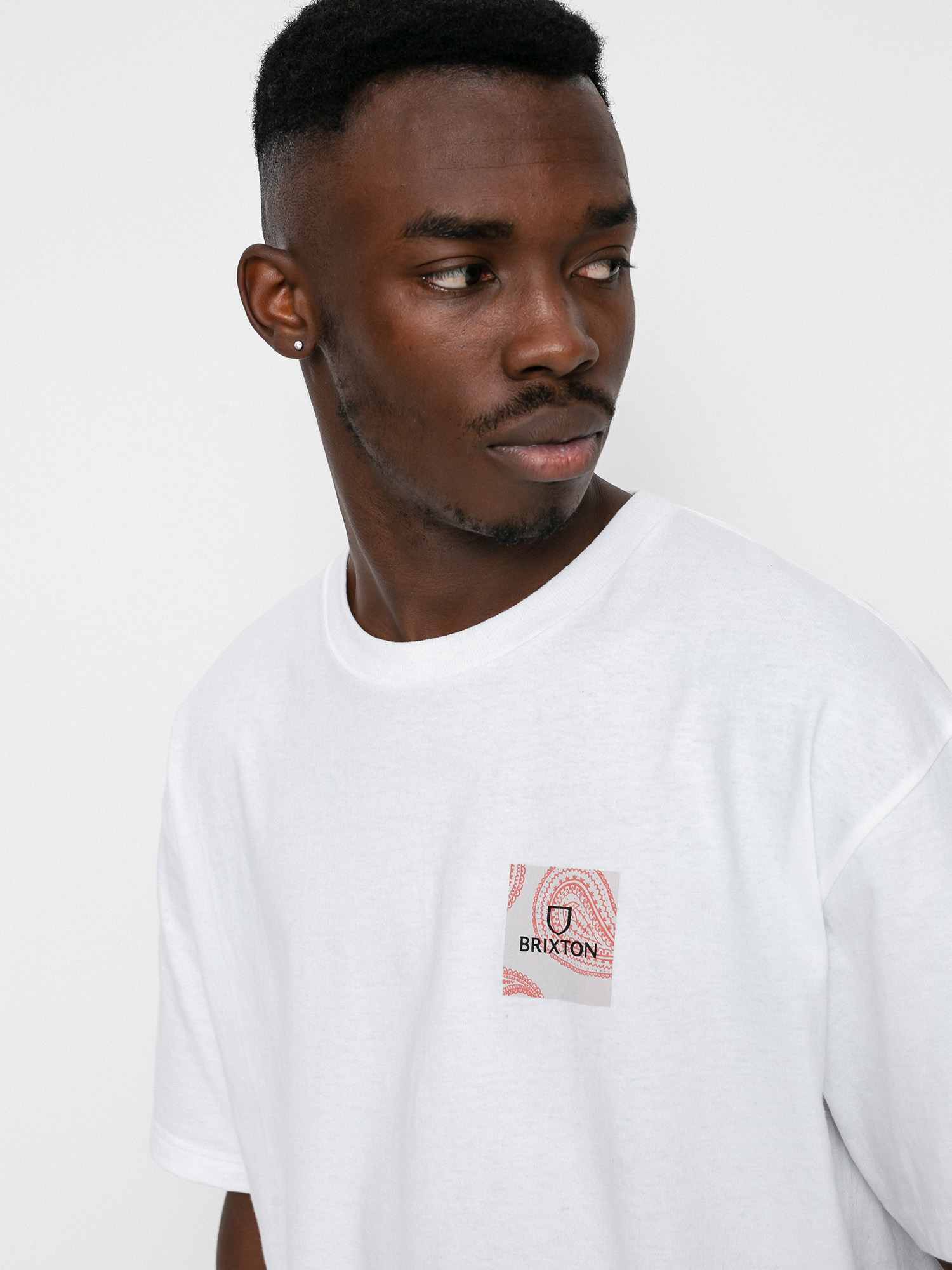 T-shirt Brixton Alpha Square Stt (paisley white)