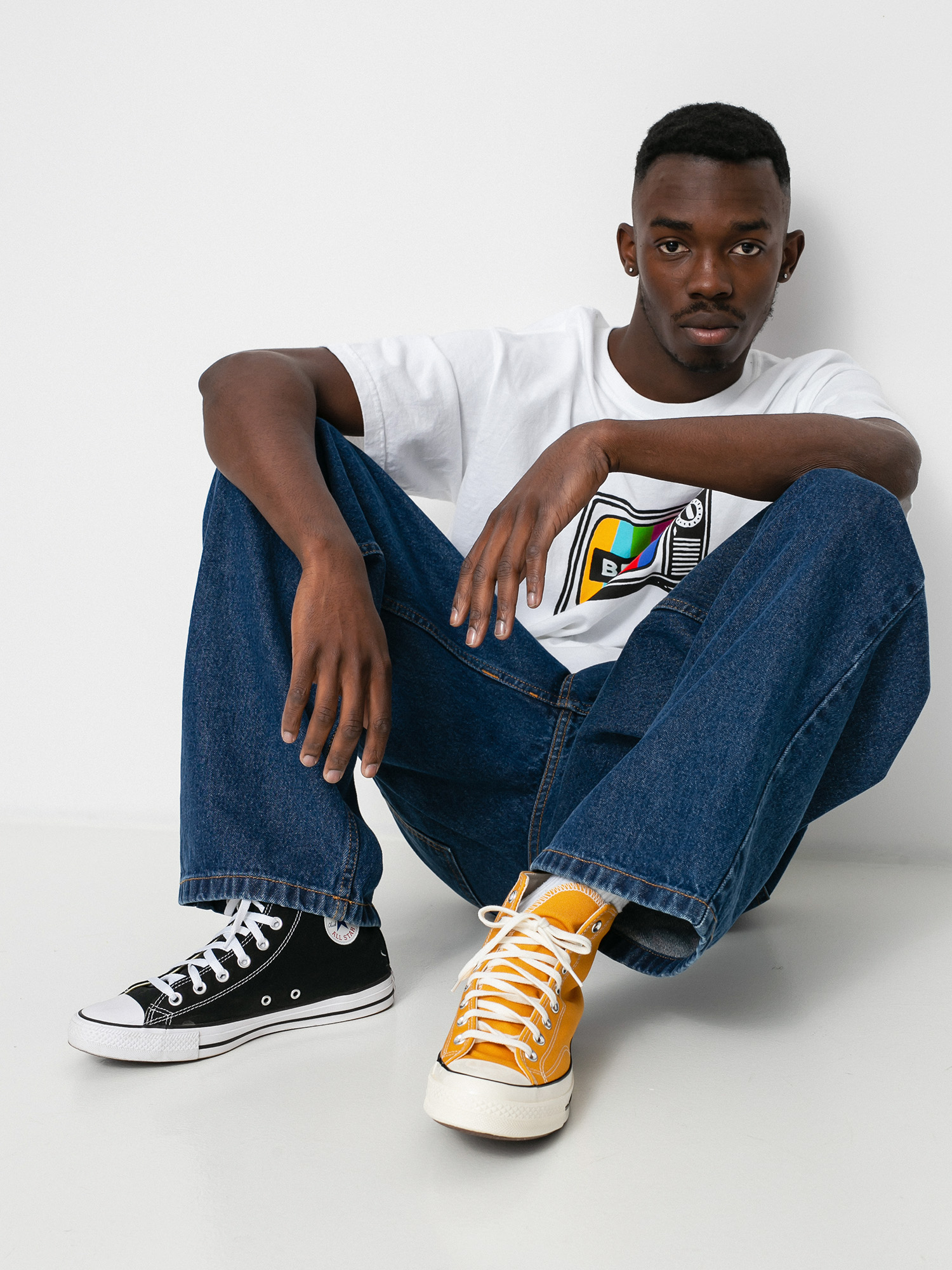 T-shirt Brixton Service Stt (white garment dye)