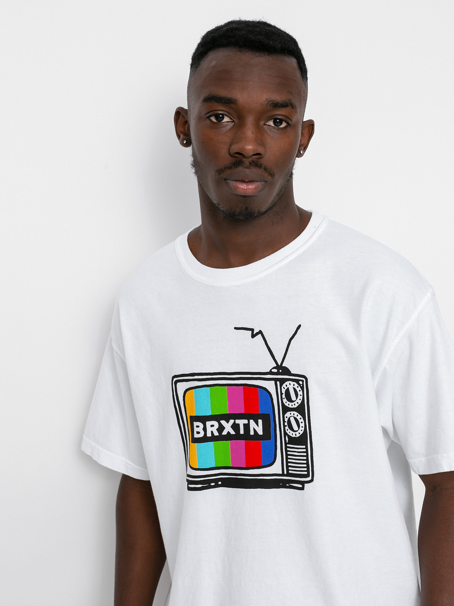 T-shirt Brixton Service Stt (white garment dye)