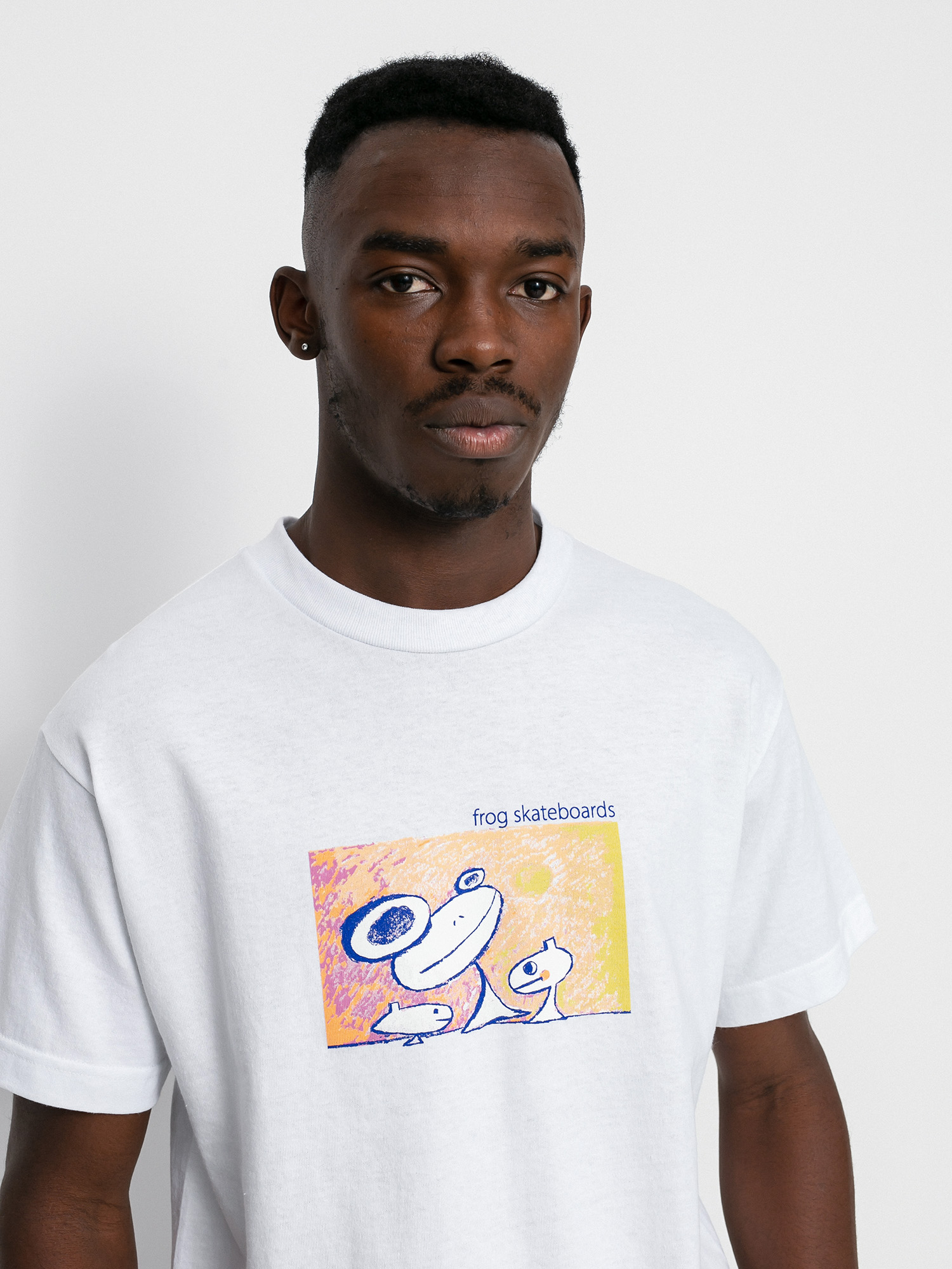 T-shirt Frog Skateboards Floating Again (white)