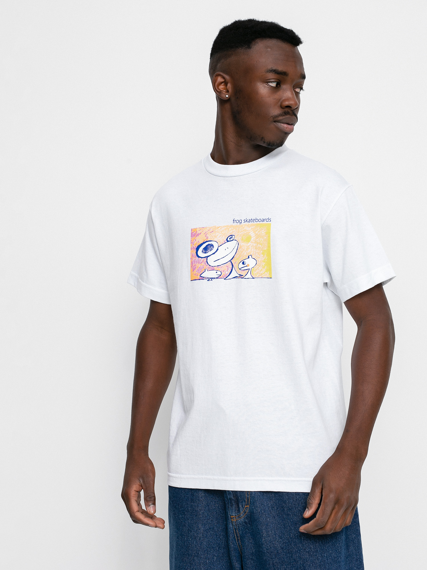 T-shirt Frog Skateboards Floating Again (white)