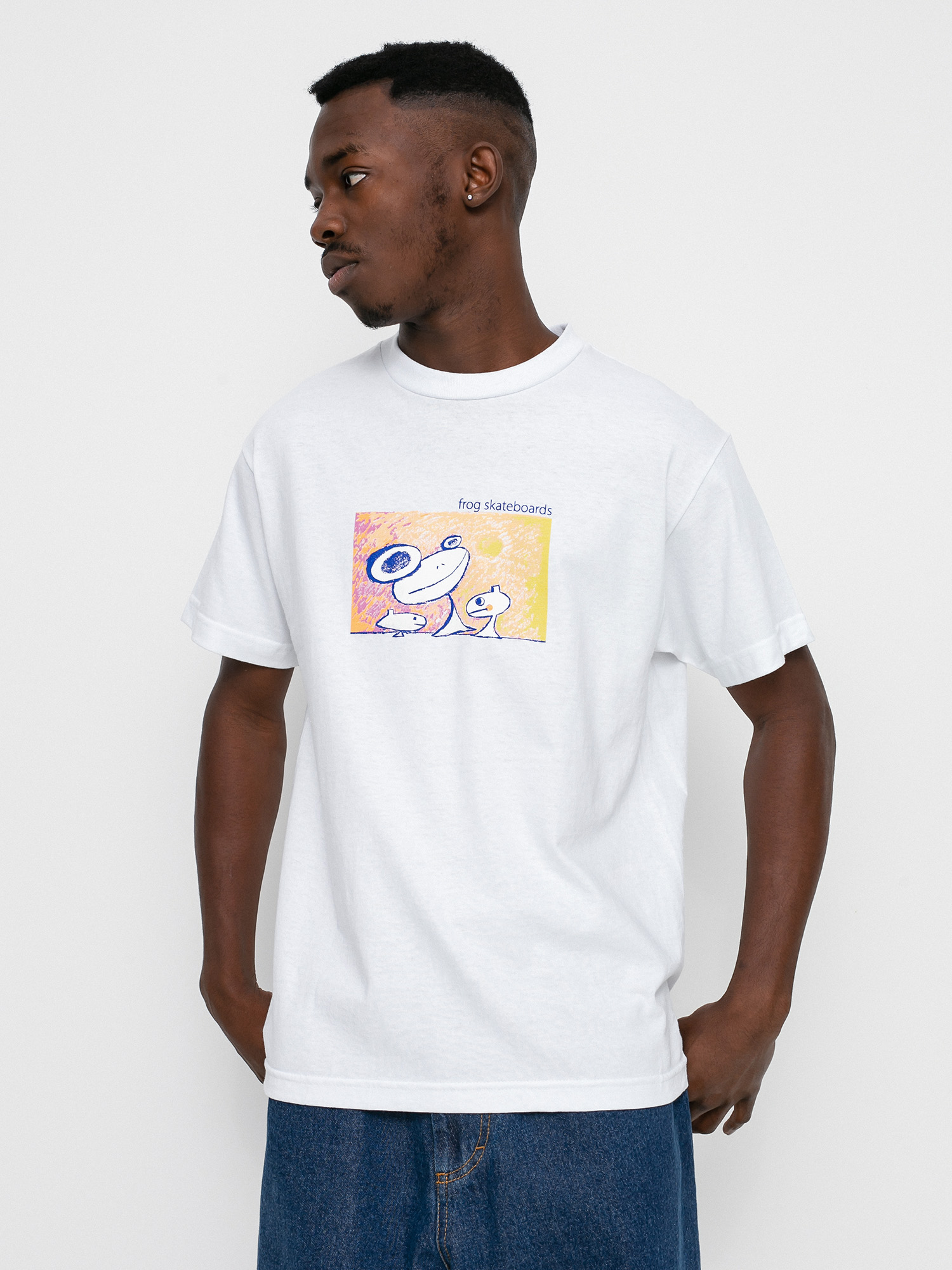 T-shirt Frog Skateboards Floating Again (white)